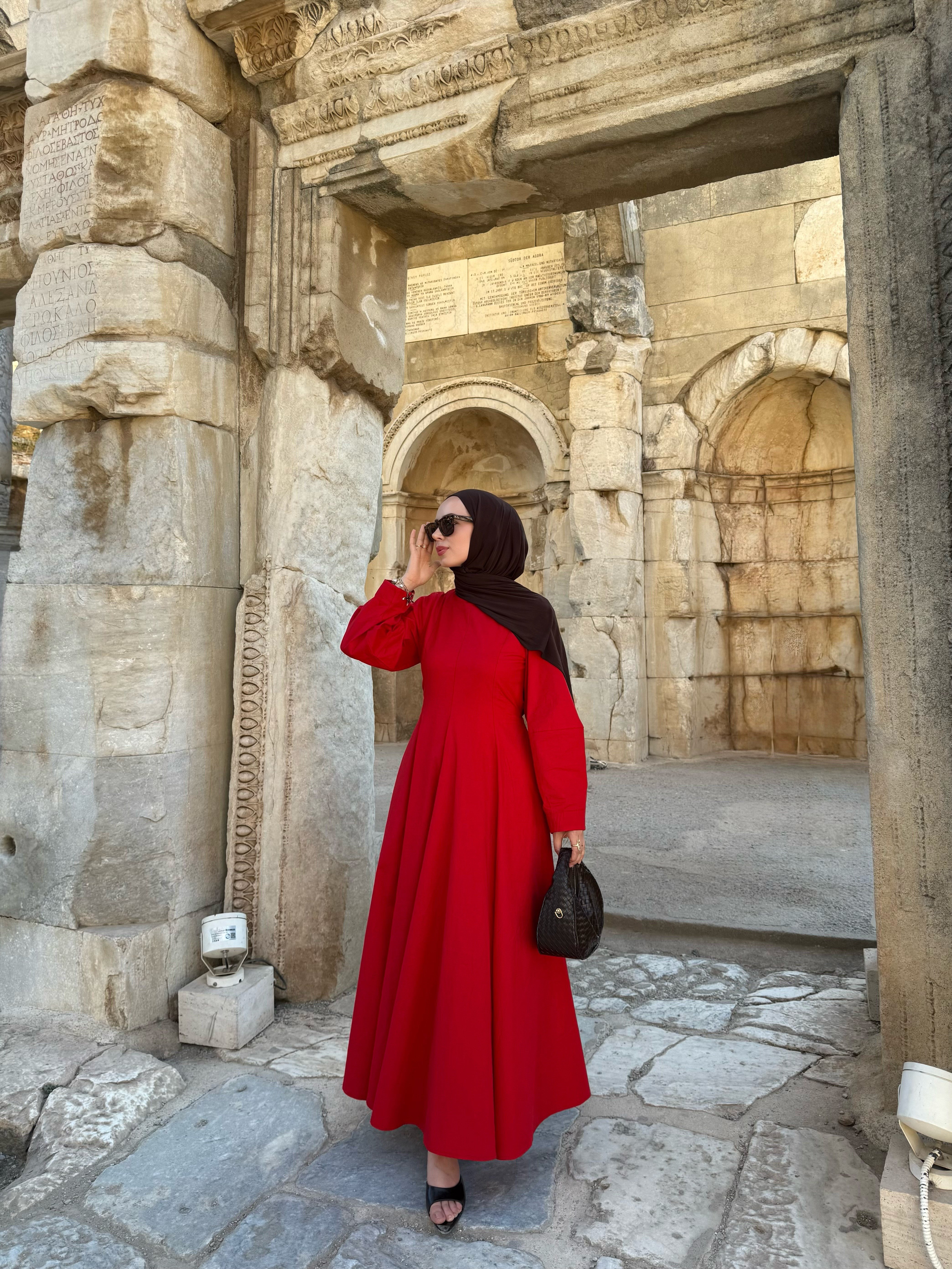 Maysa Kırmızı Premıum Elbise 