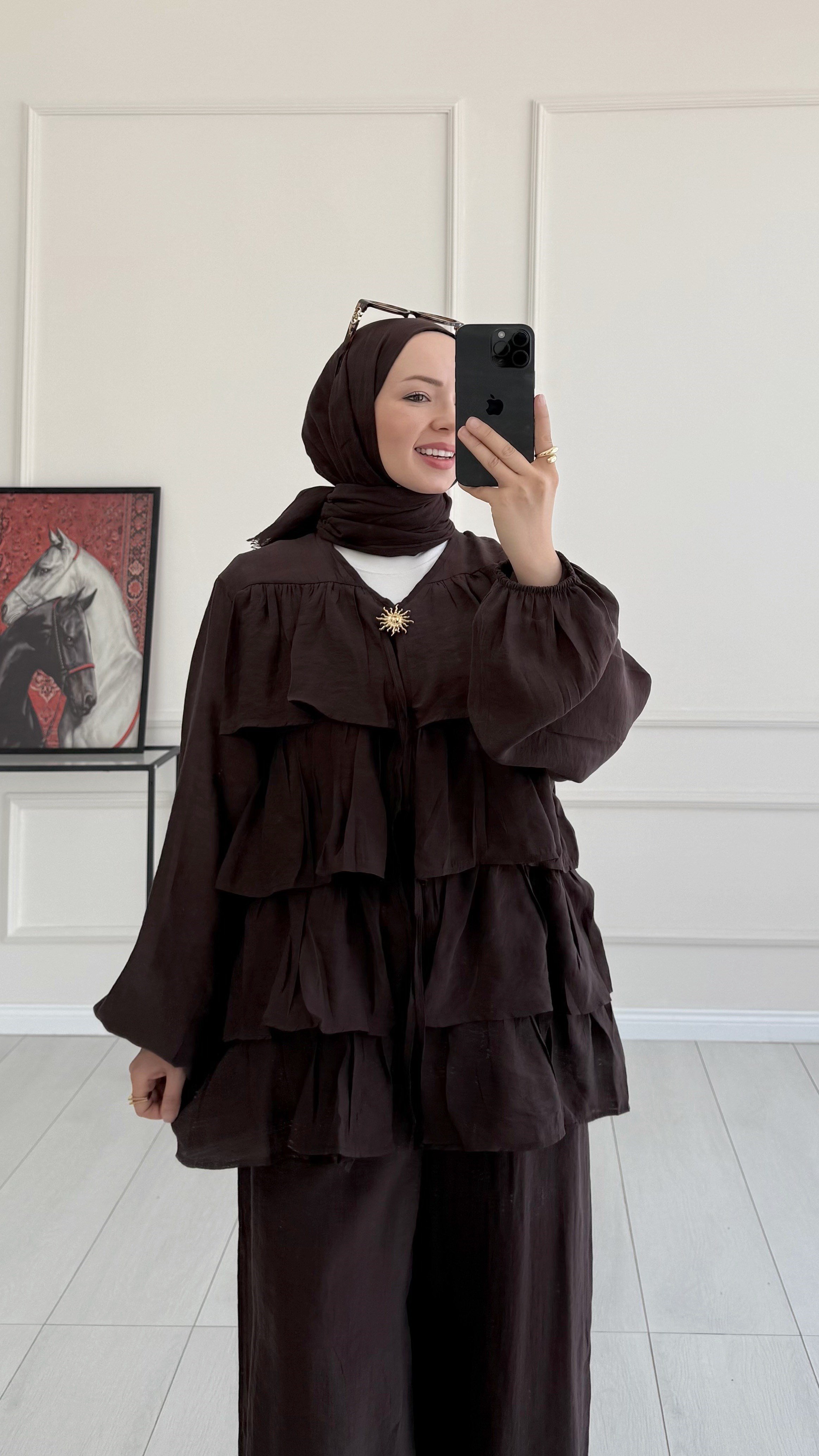 Mery Kat Kat Tek Düğme Kahverengi Takım