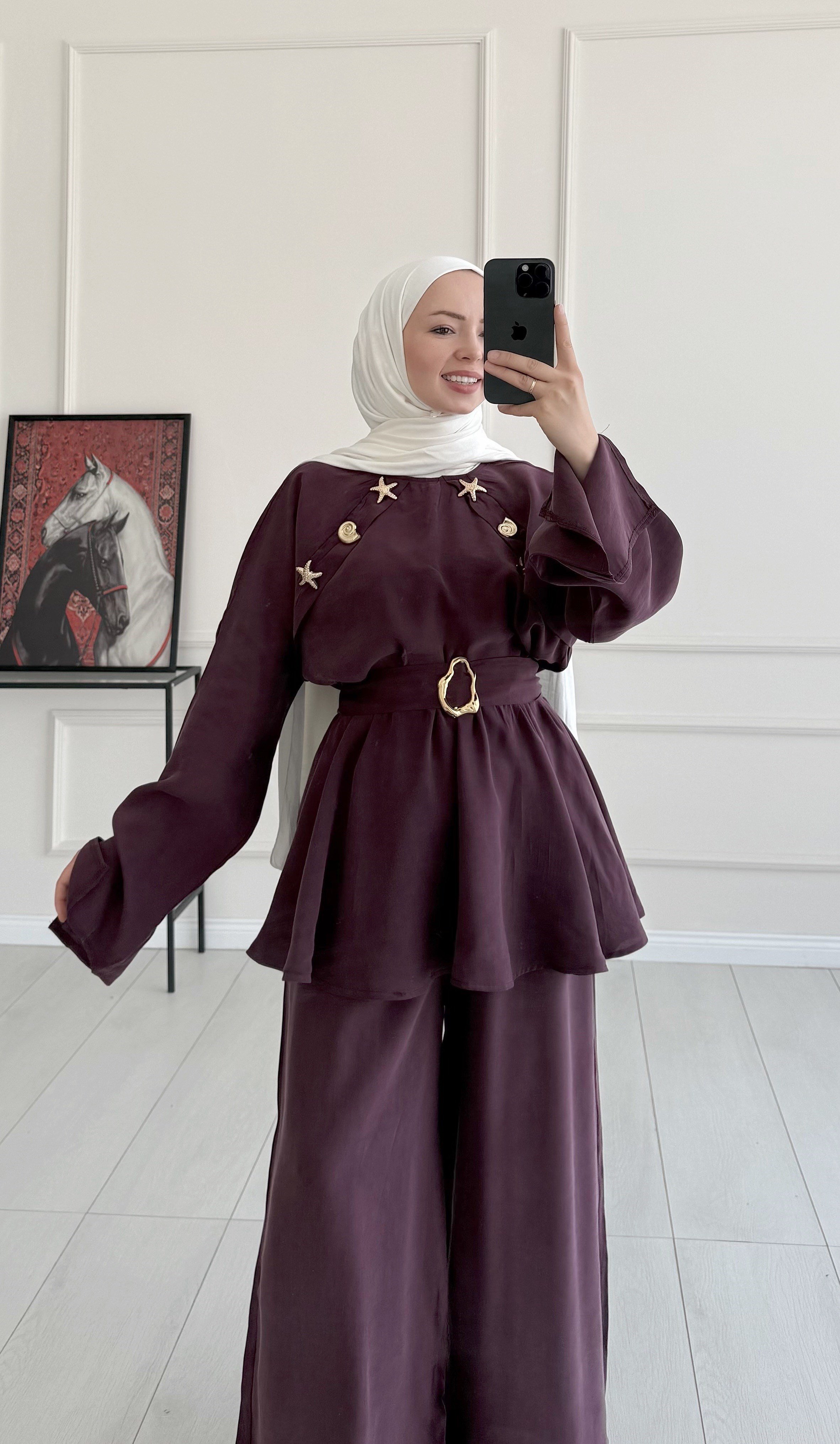 Mila Deniz Kabuklu Bordo Takım