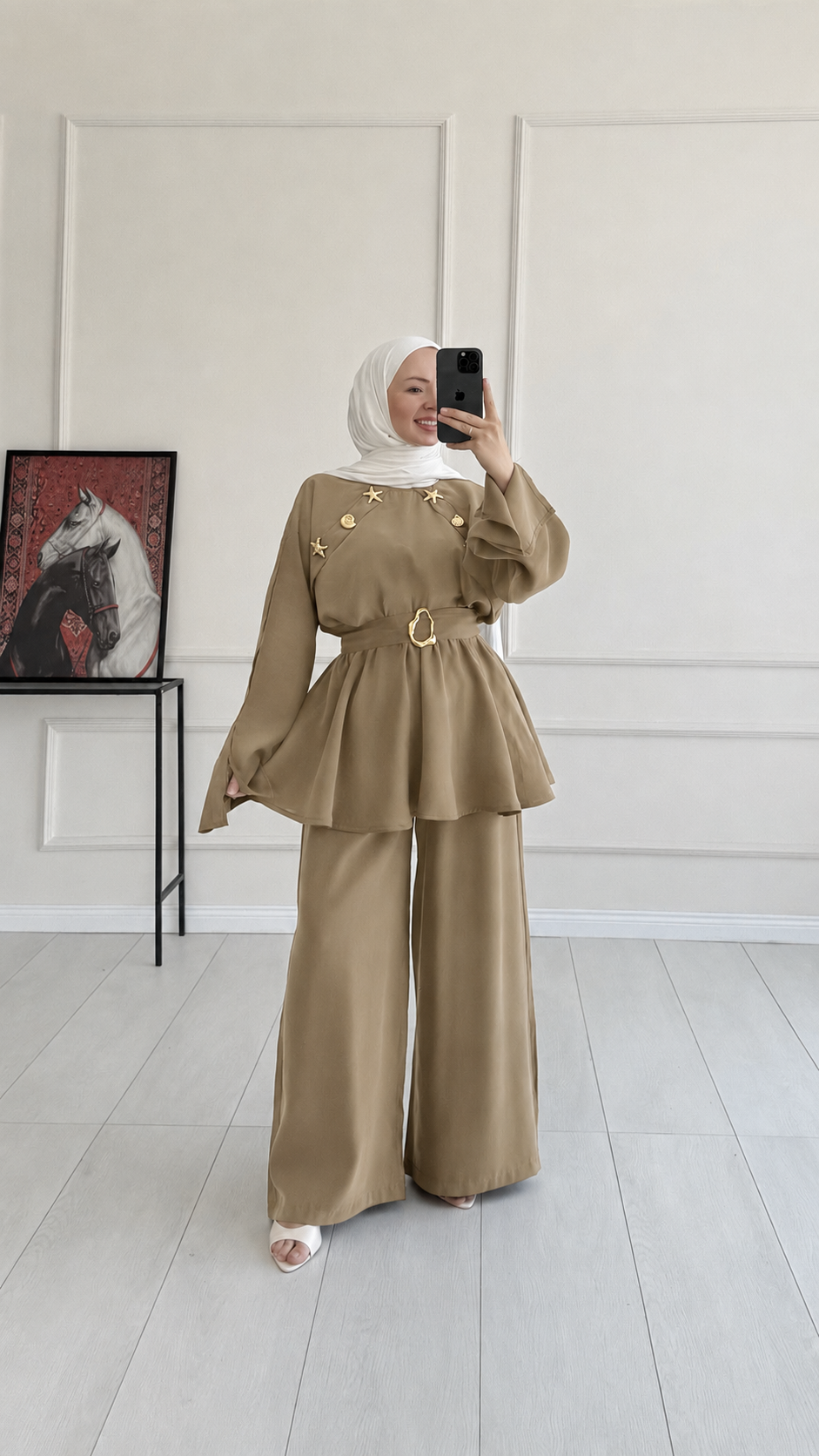 Mila Deniz Kabuklu Camel Takım
