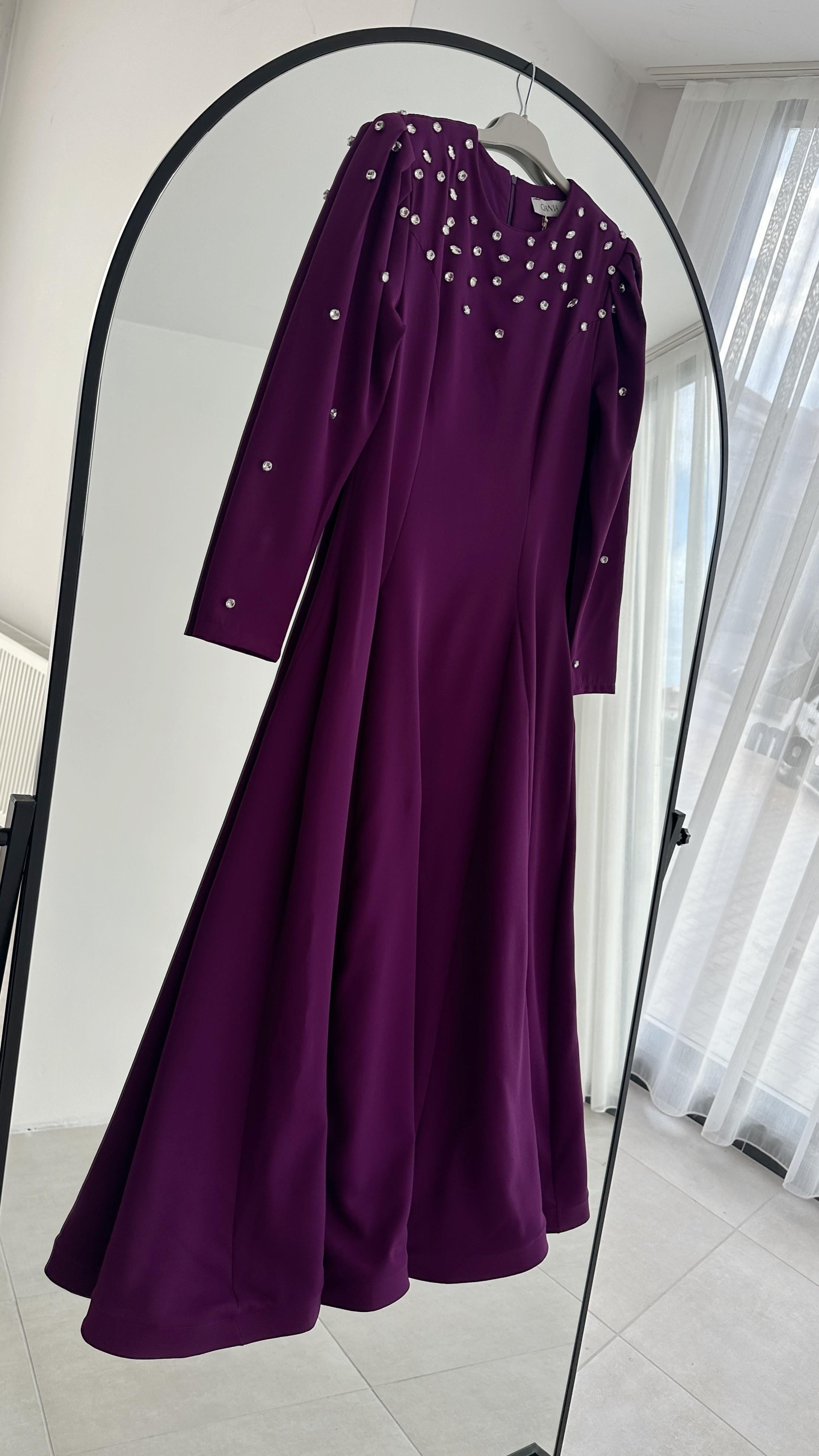 Mila Mor Abiye Elbise 