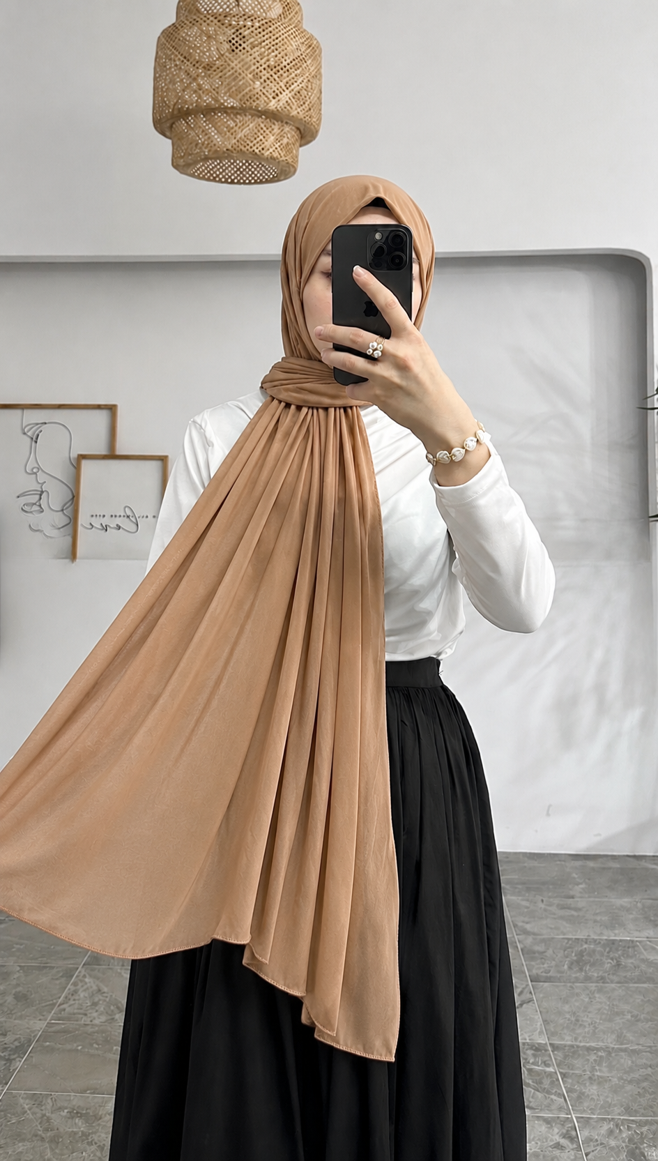Perla Karamel Penye Şal