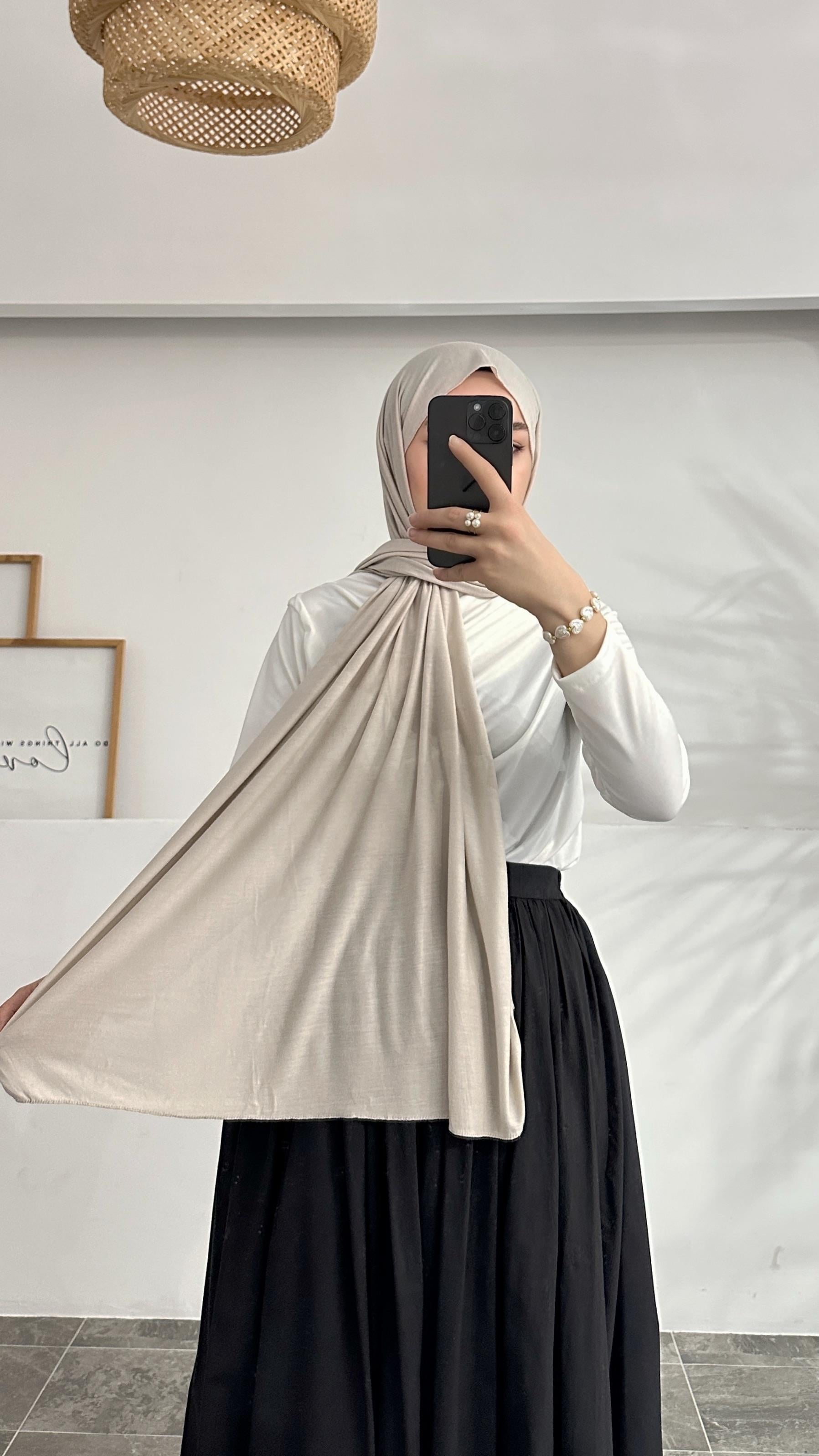 Perla Krem Penye Şal