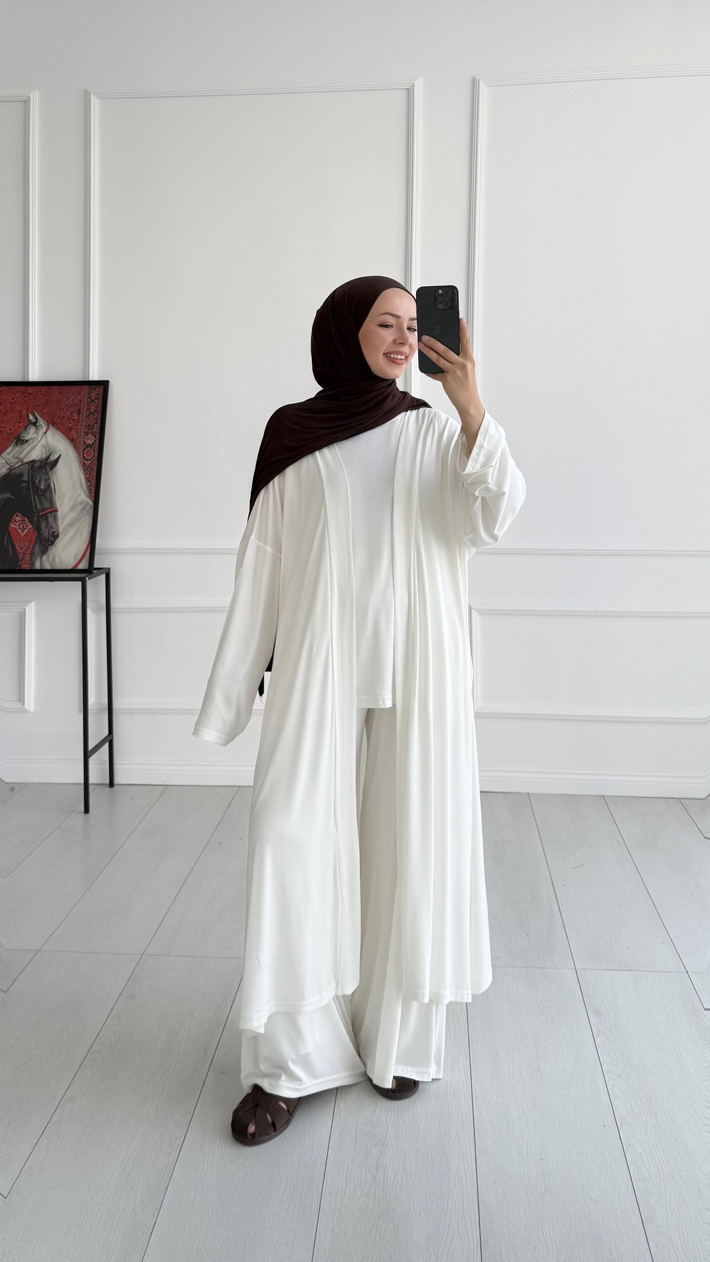 Pery Oversize Ekru Üçlü Eşofman Takım