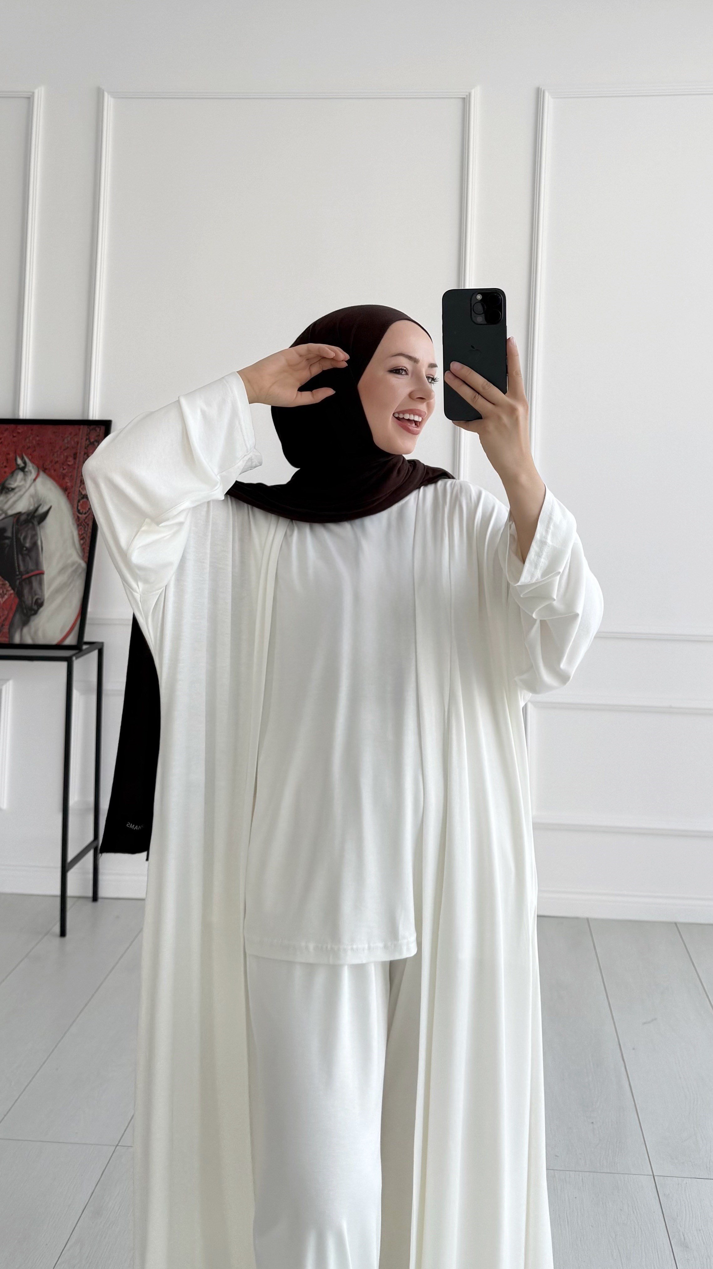 Pery Oversize Ekru Üçlü Eşofman Takım