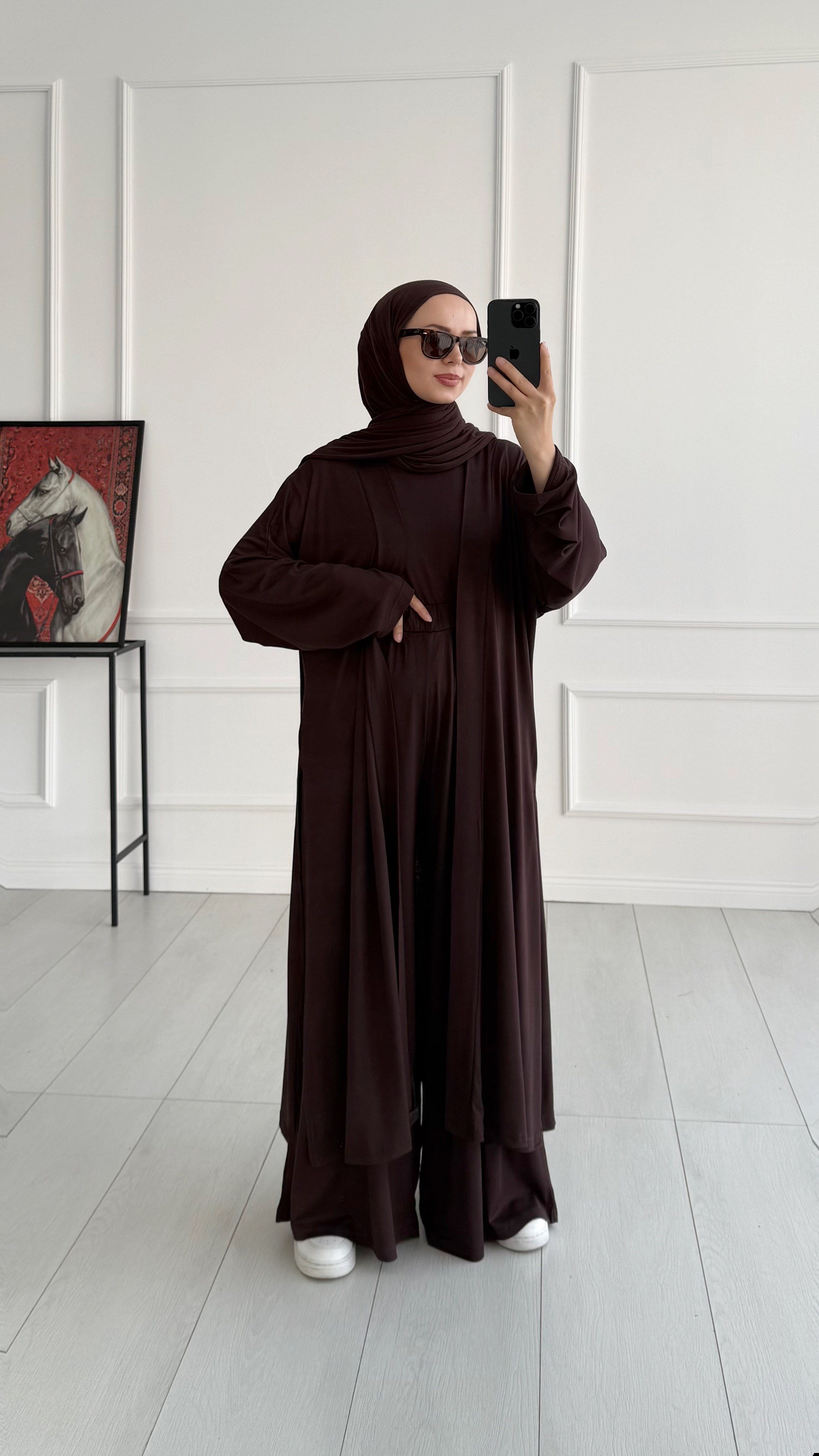Pery Oversize Kahverengi Üçlü Eşofman Takım