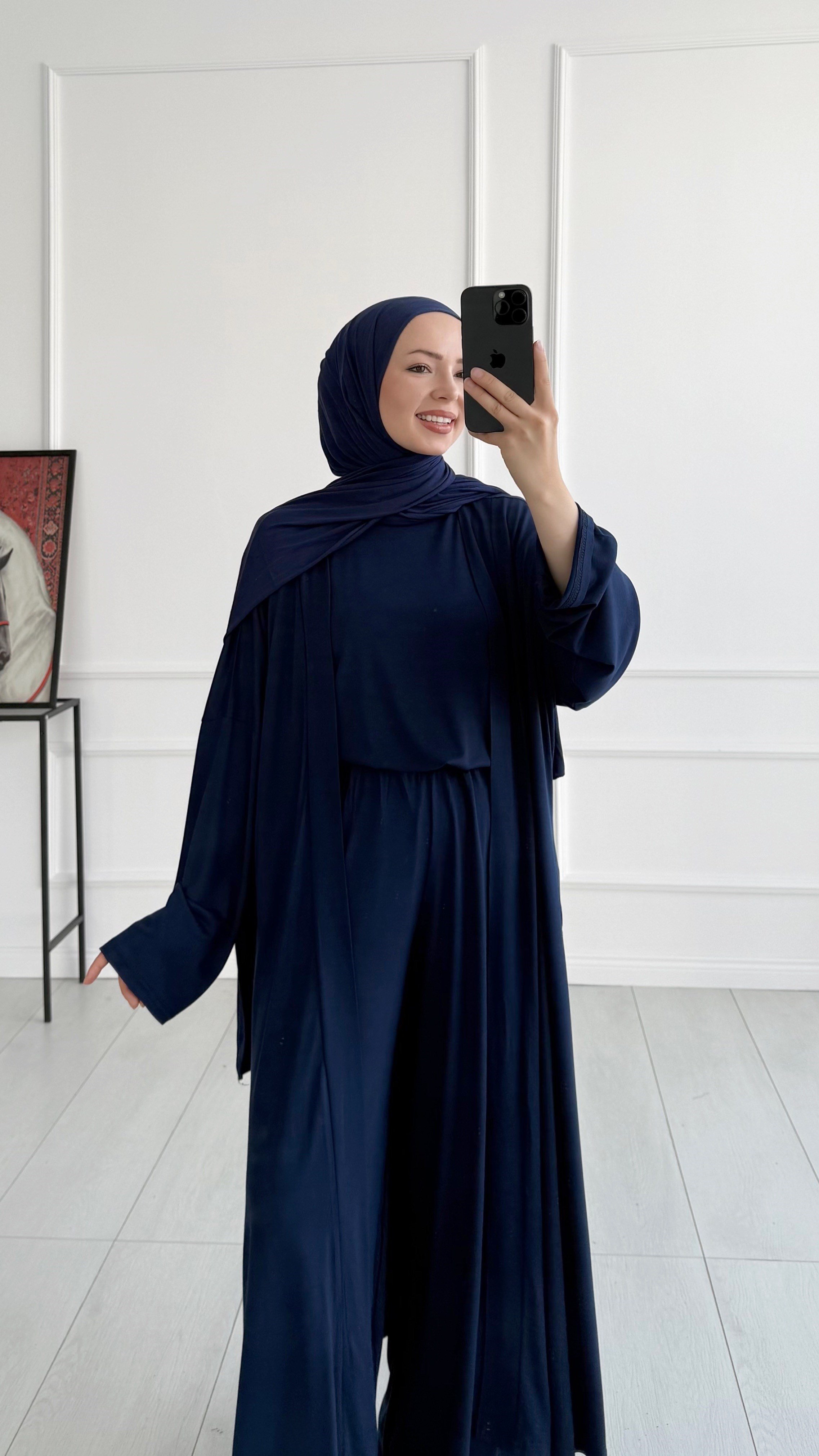 Pery Oversize Lacivert Üçlü Eşofman Takım