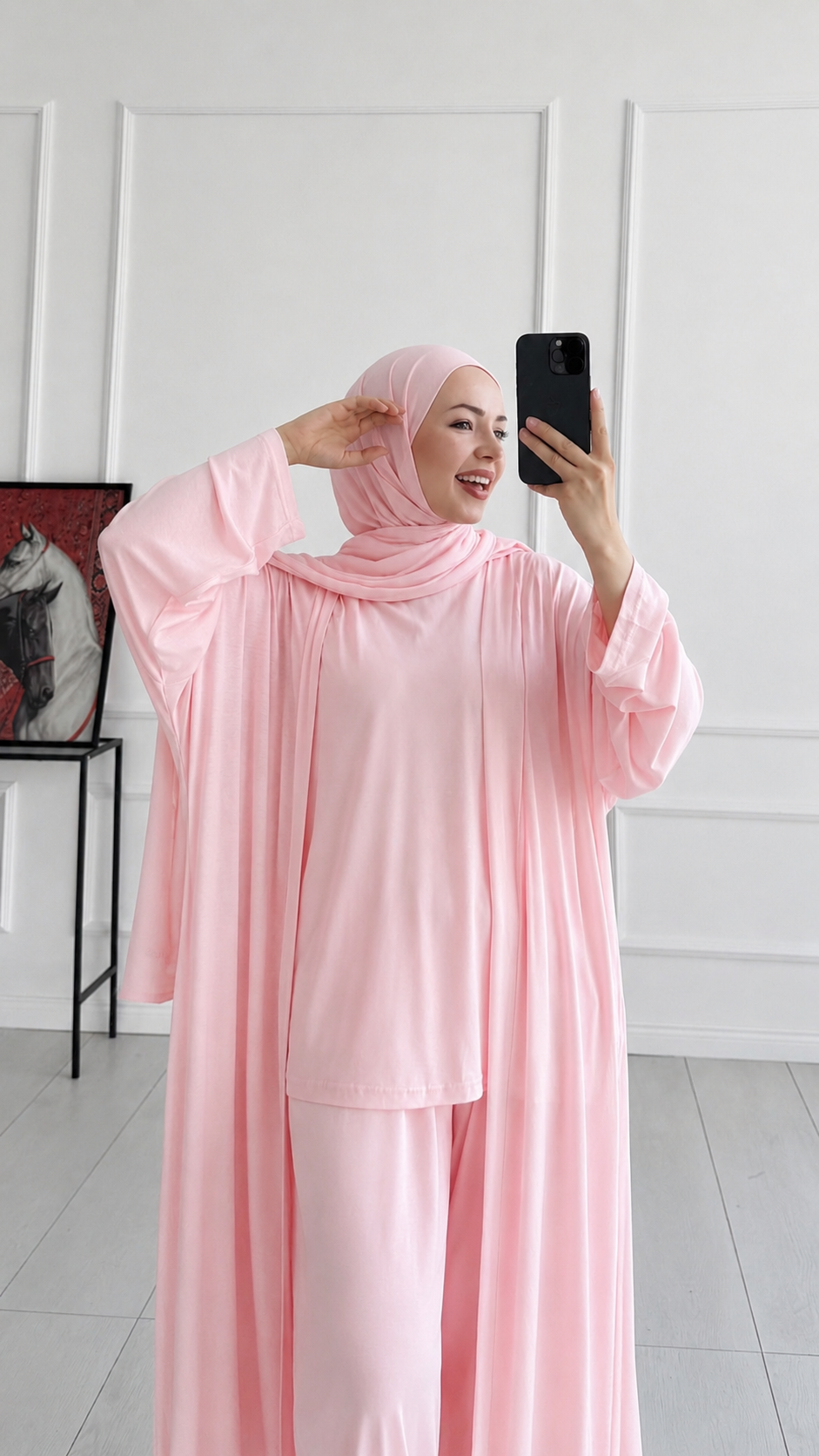 Pery Oversize Pembe Üçlü Eşofman Takım