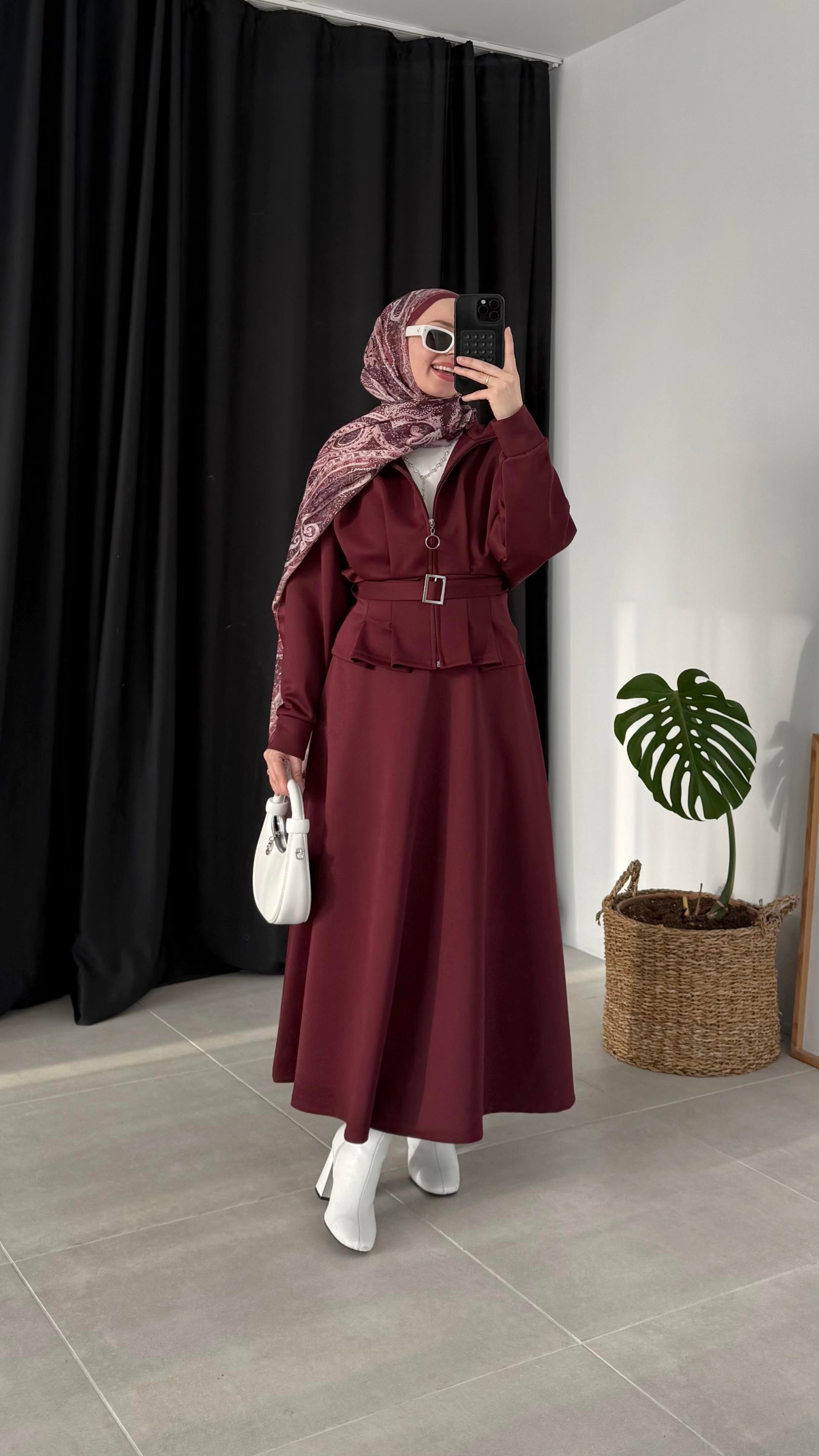 Polsen Scuba Kemerli Bordo Takım