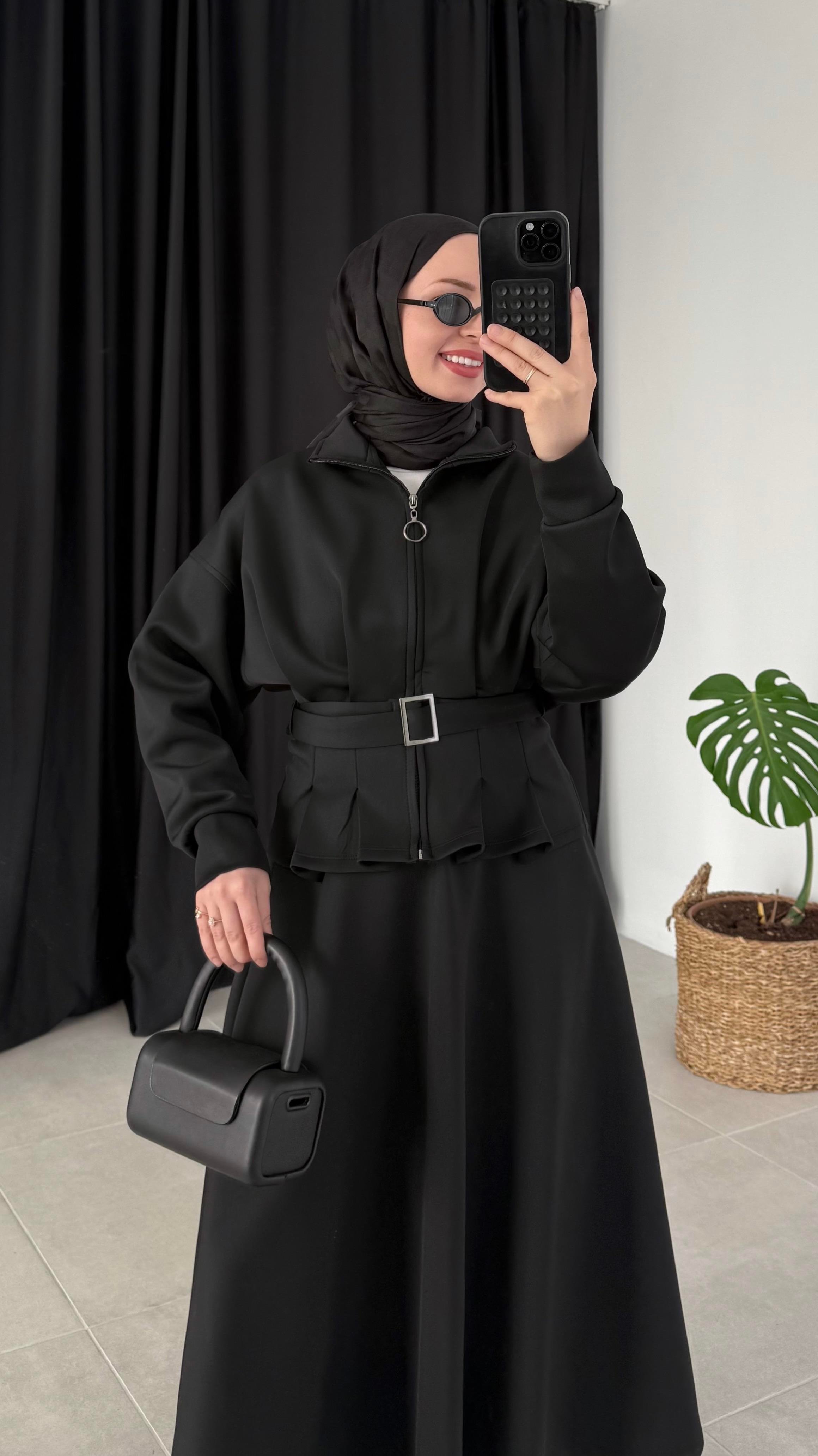 Polsen Scuba Kemerli Siyah Takım