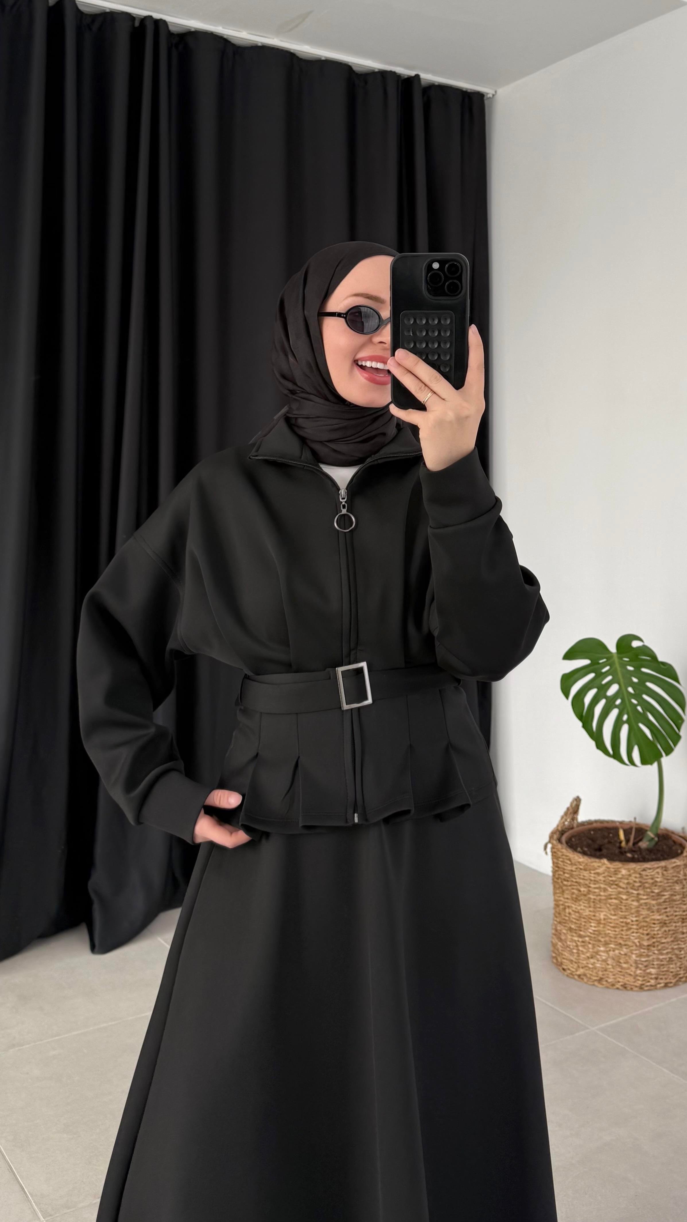 Polsen Scuba Kemerli Siyah Takım