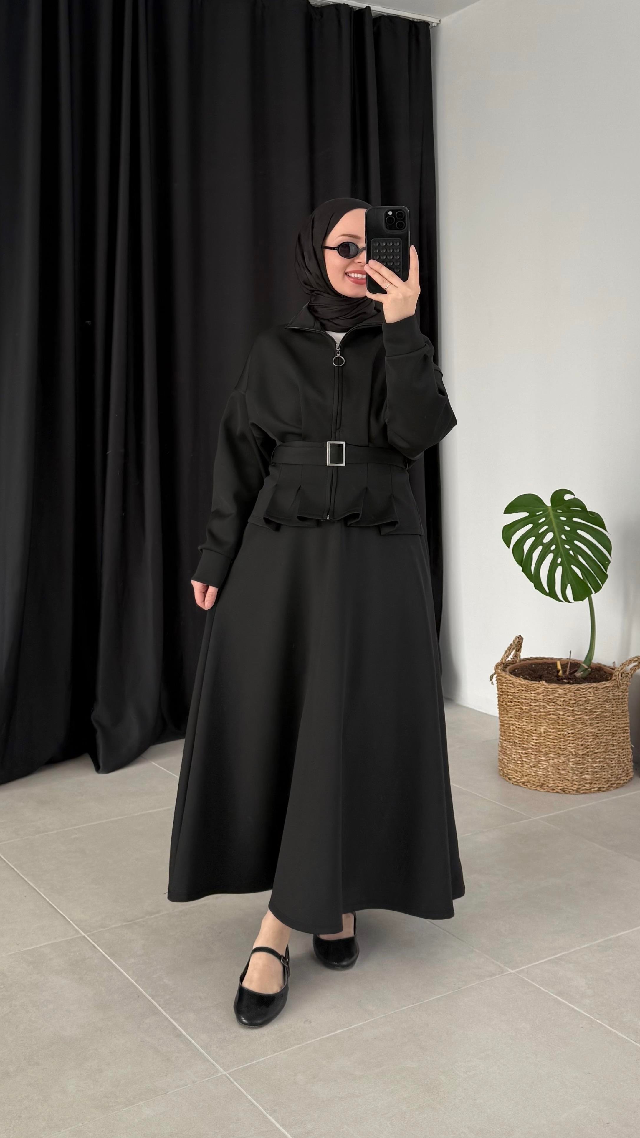 Polsen Scuba Kemerli Siyah Takım