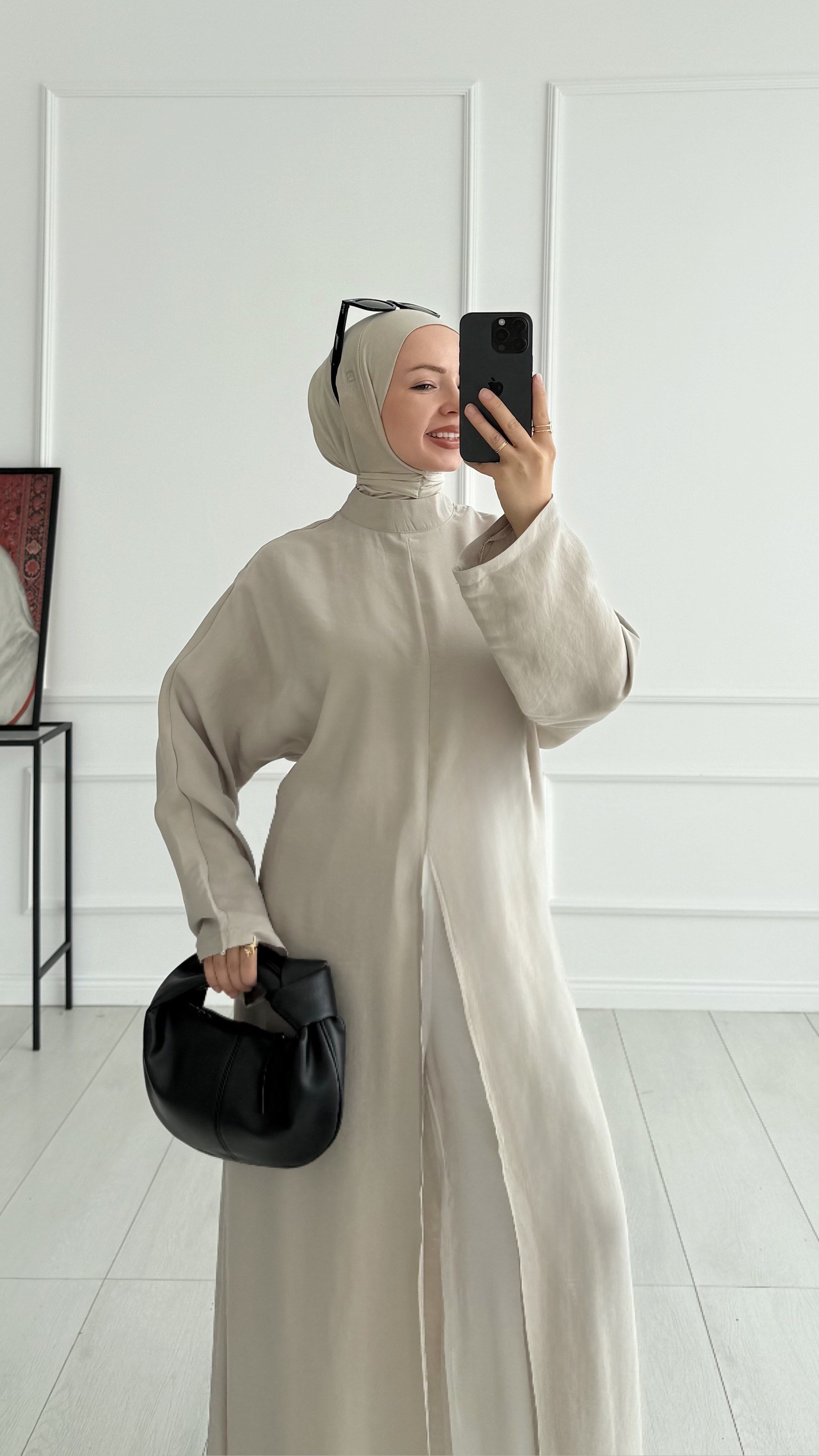 Rona Arabic Yırtmaçlı Taş İpli Tunik