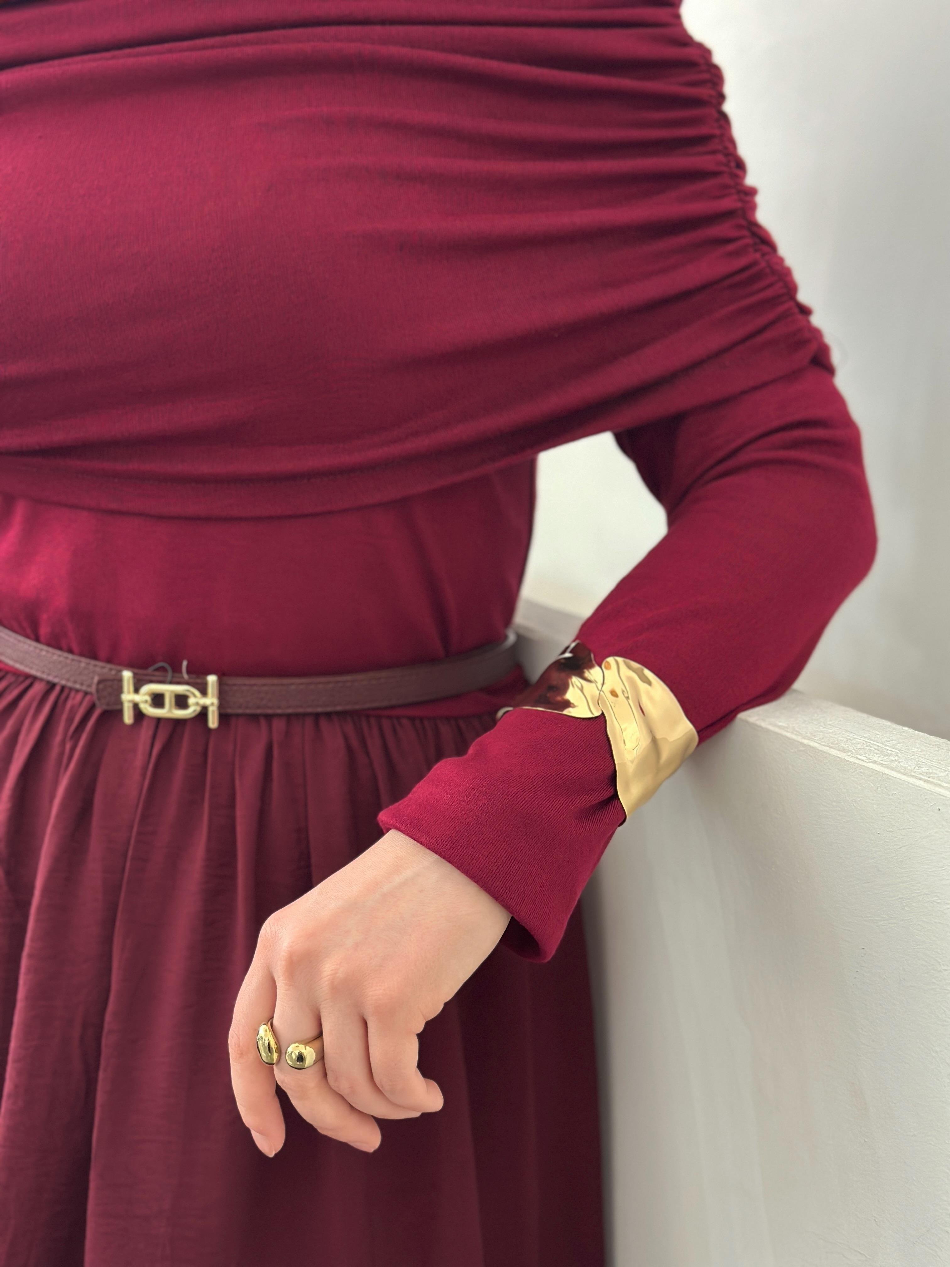 Sabore Kalın Gold Kelepçe 