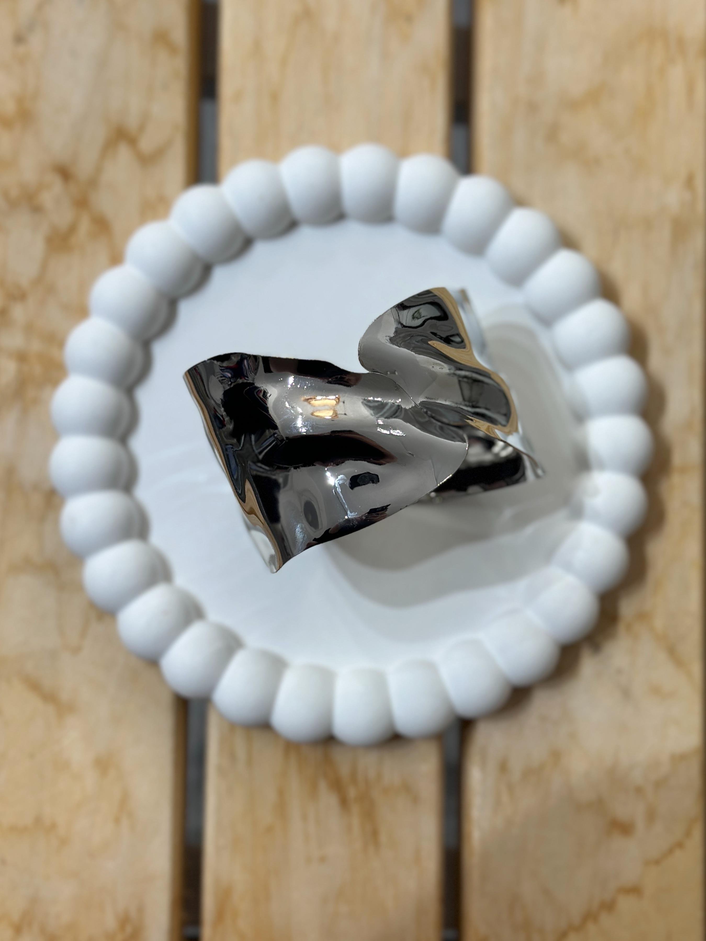 Sabore Kalın Gümüş Kelepçe 