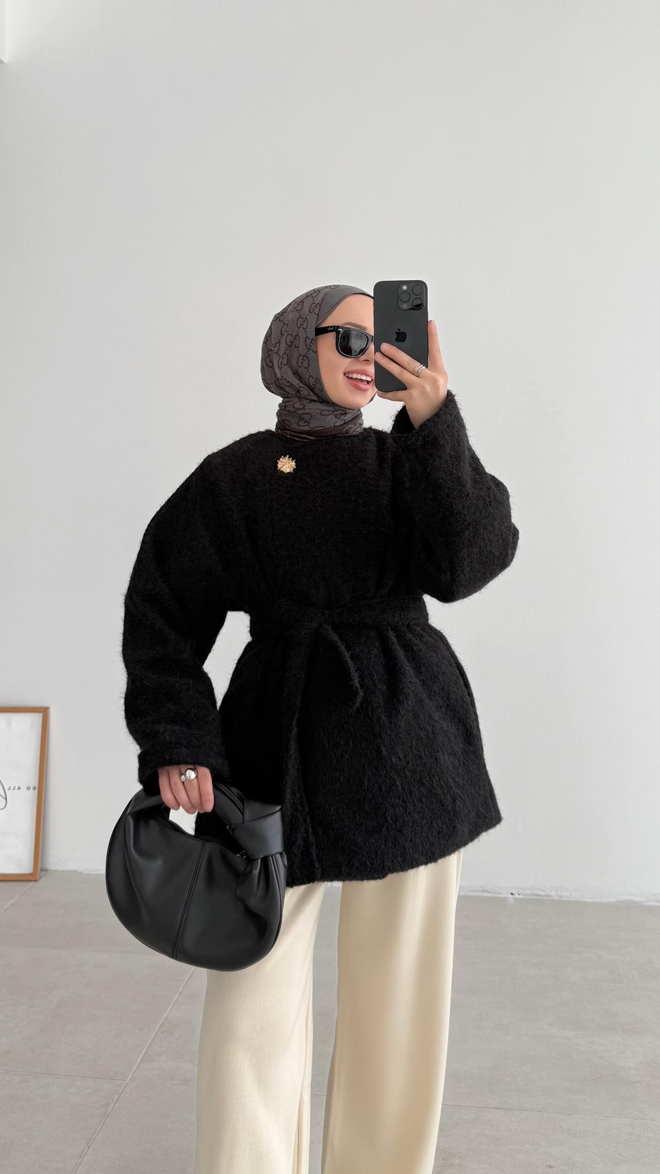 Sancely Teddy Siyah Ceket