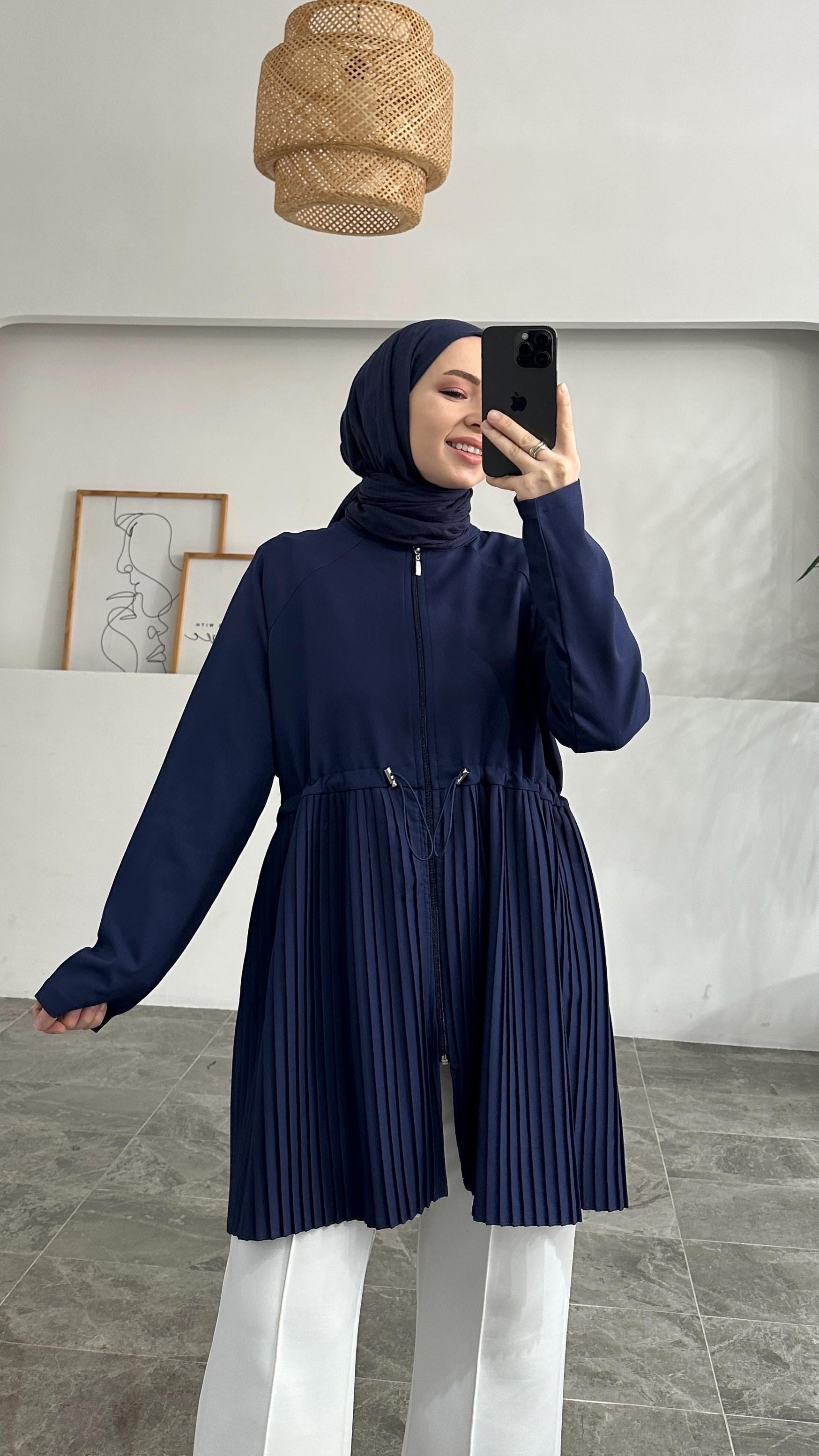 Senny Belden Piliseli Premium Lacivert Ceket