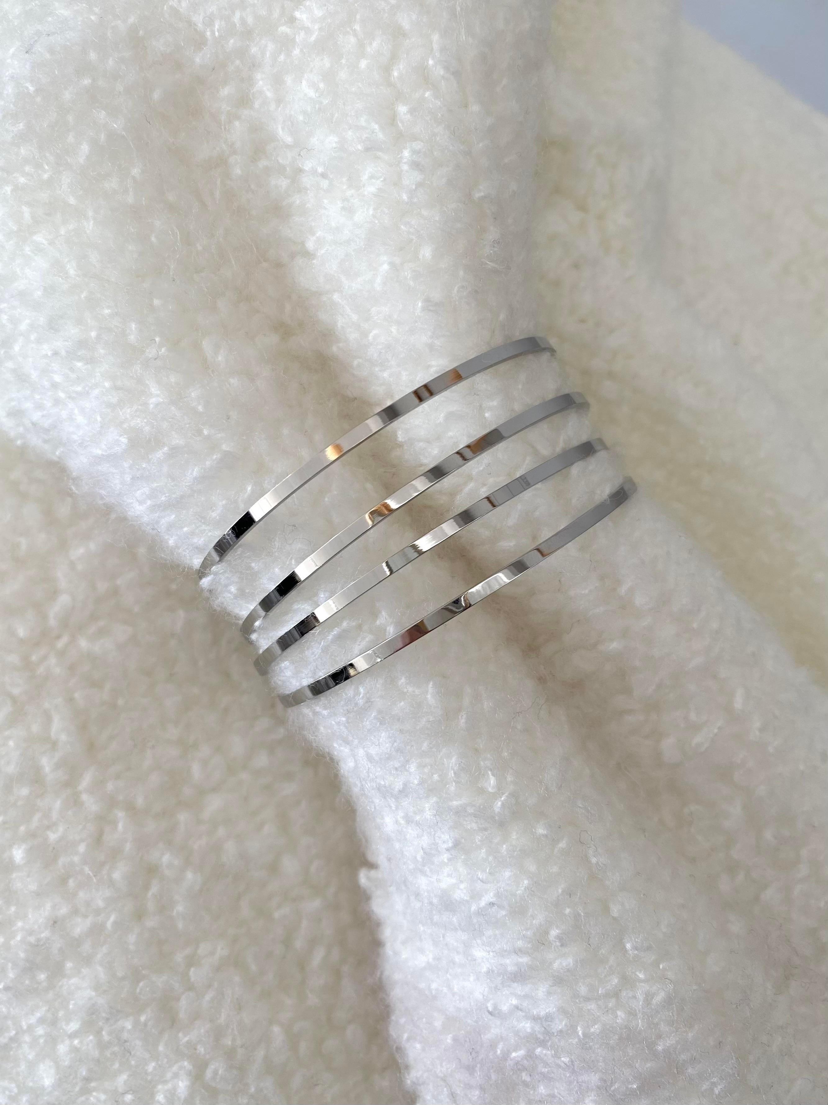 Stella Full Gümüş İnce Ajda Bilezik