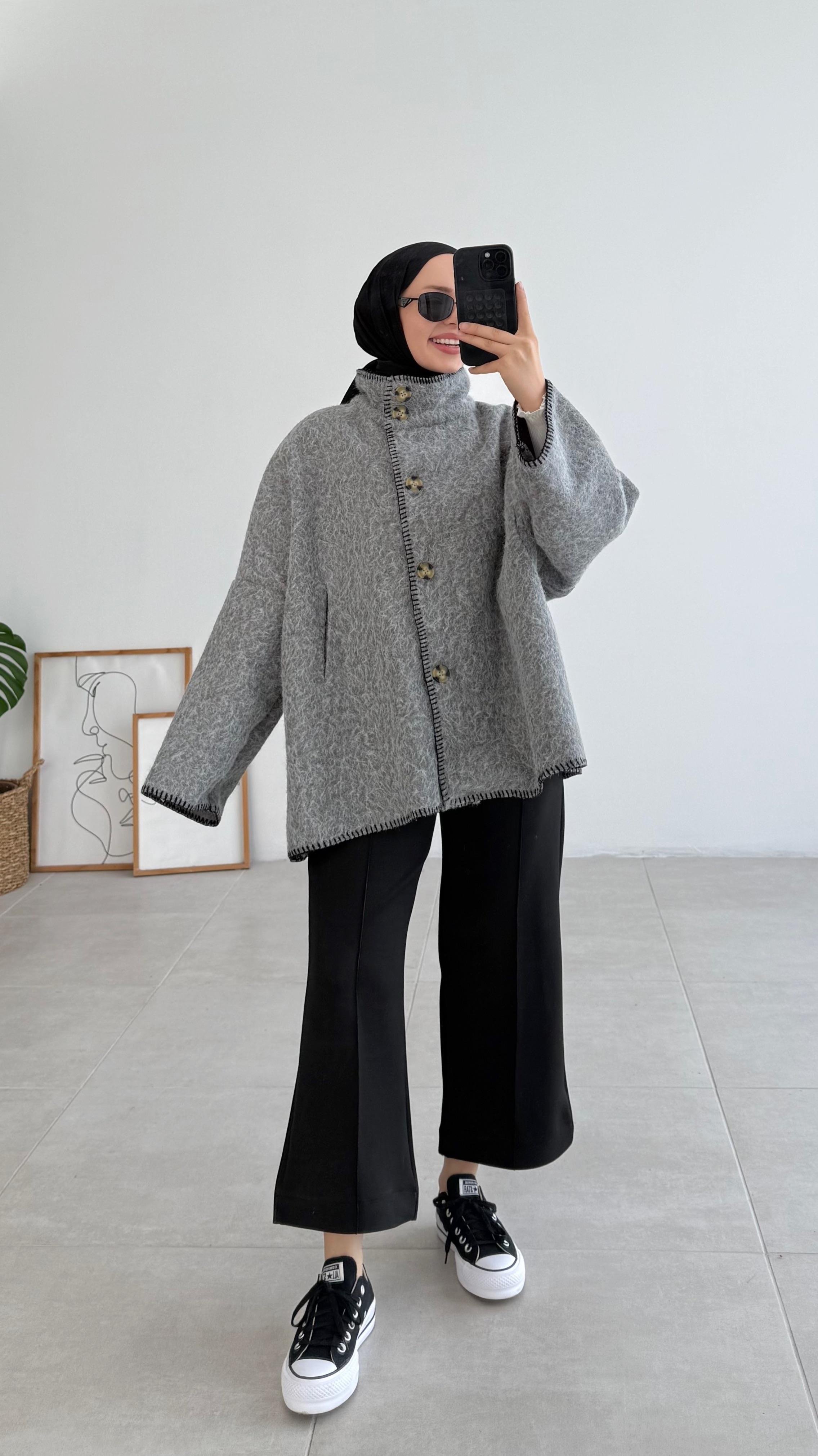 Tanlo Gri Teddy Ceket