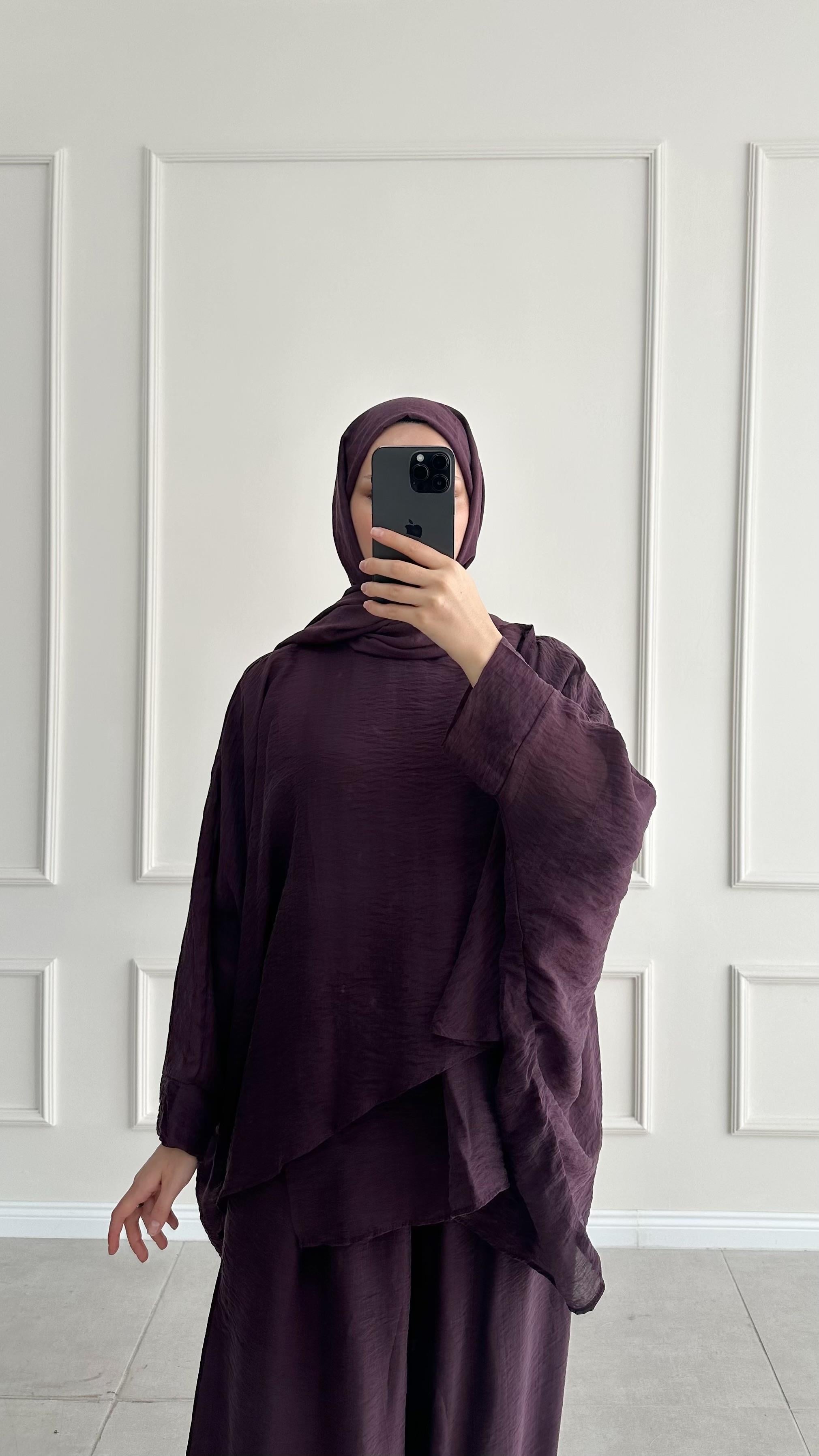 Tarsa Şalvar Pantolon Bordo Takım