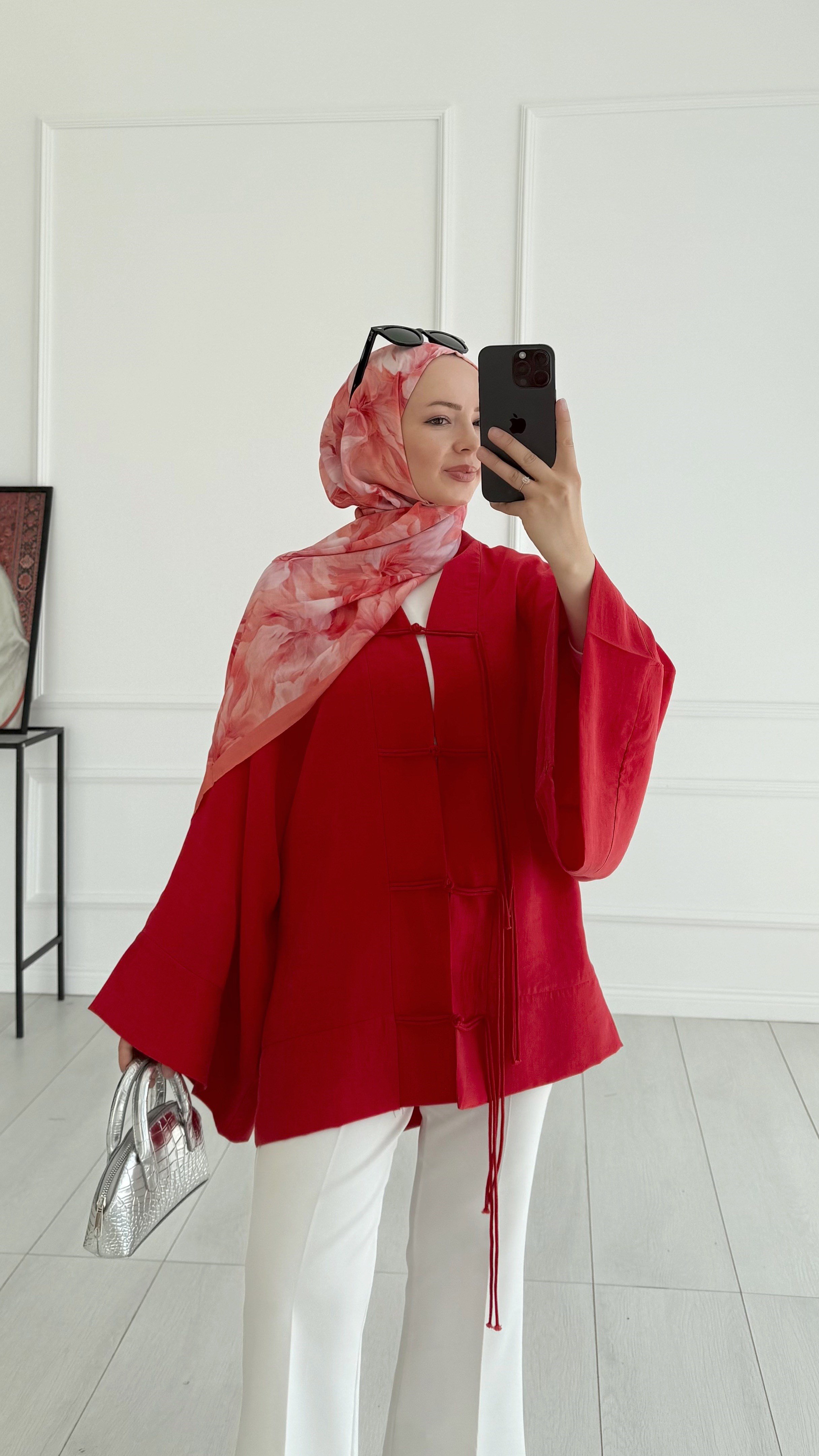 Tesla Premıum Kırmızı Kimono