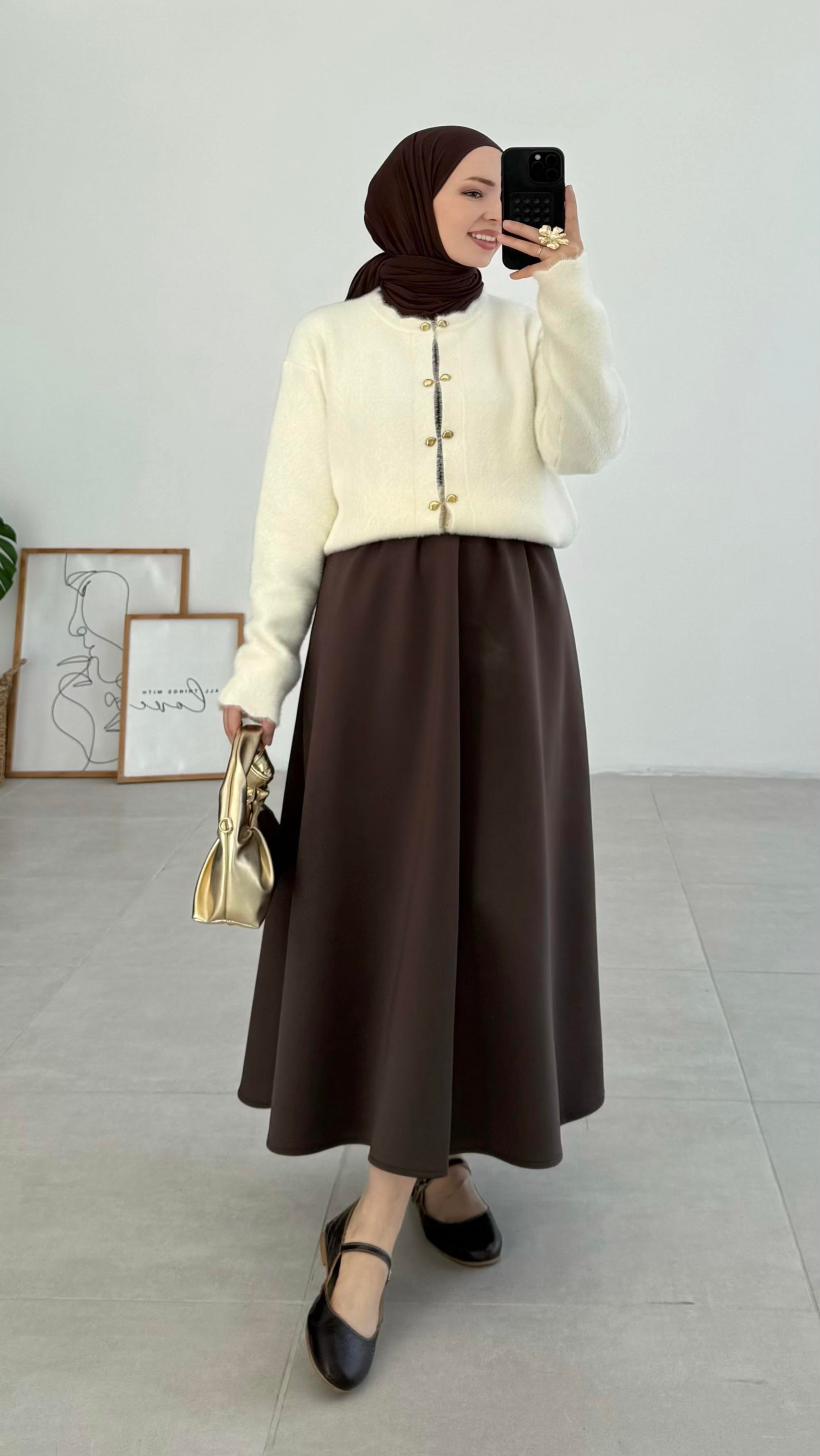 Vanessa Premıum Angora Krem Hırka