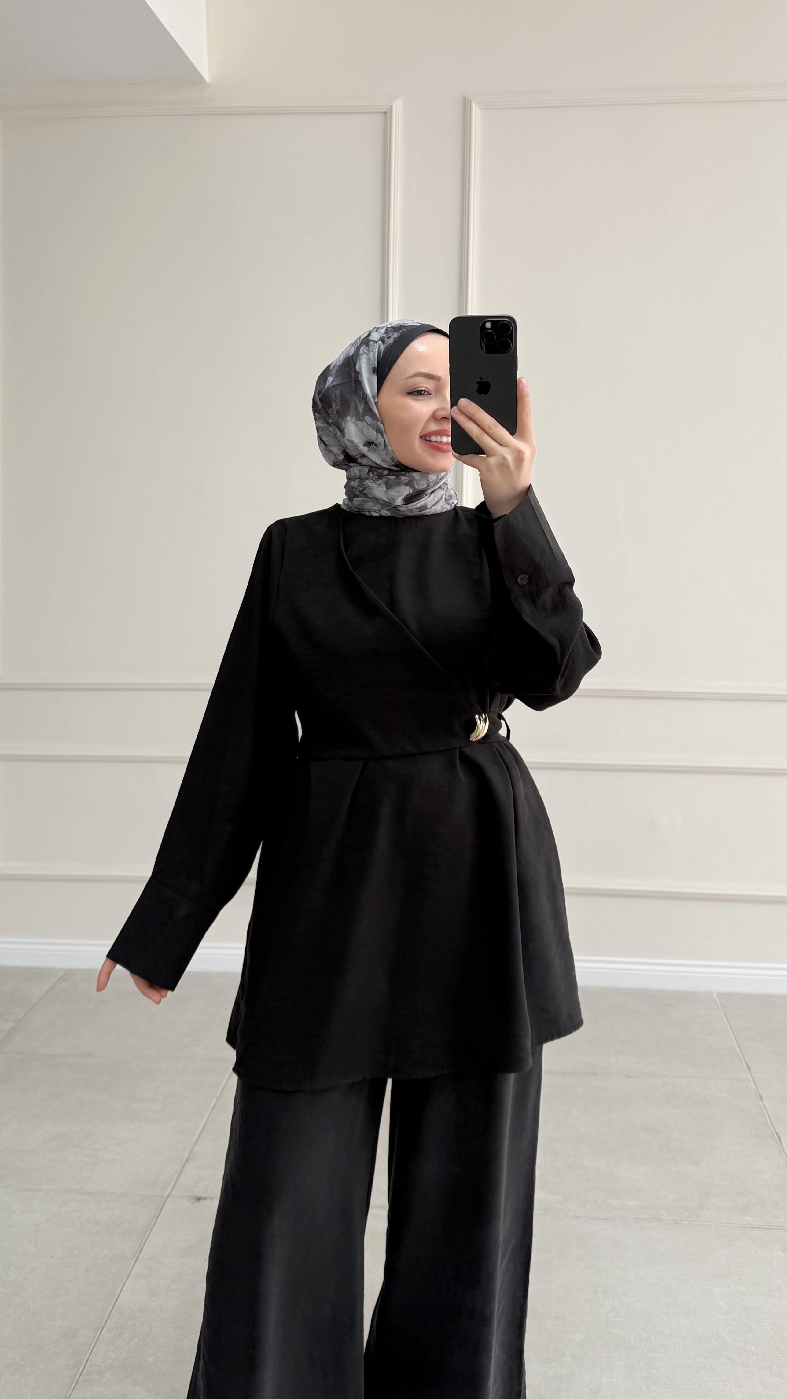 Wanso Bağlamalı Siyah Modal Takım 