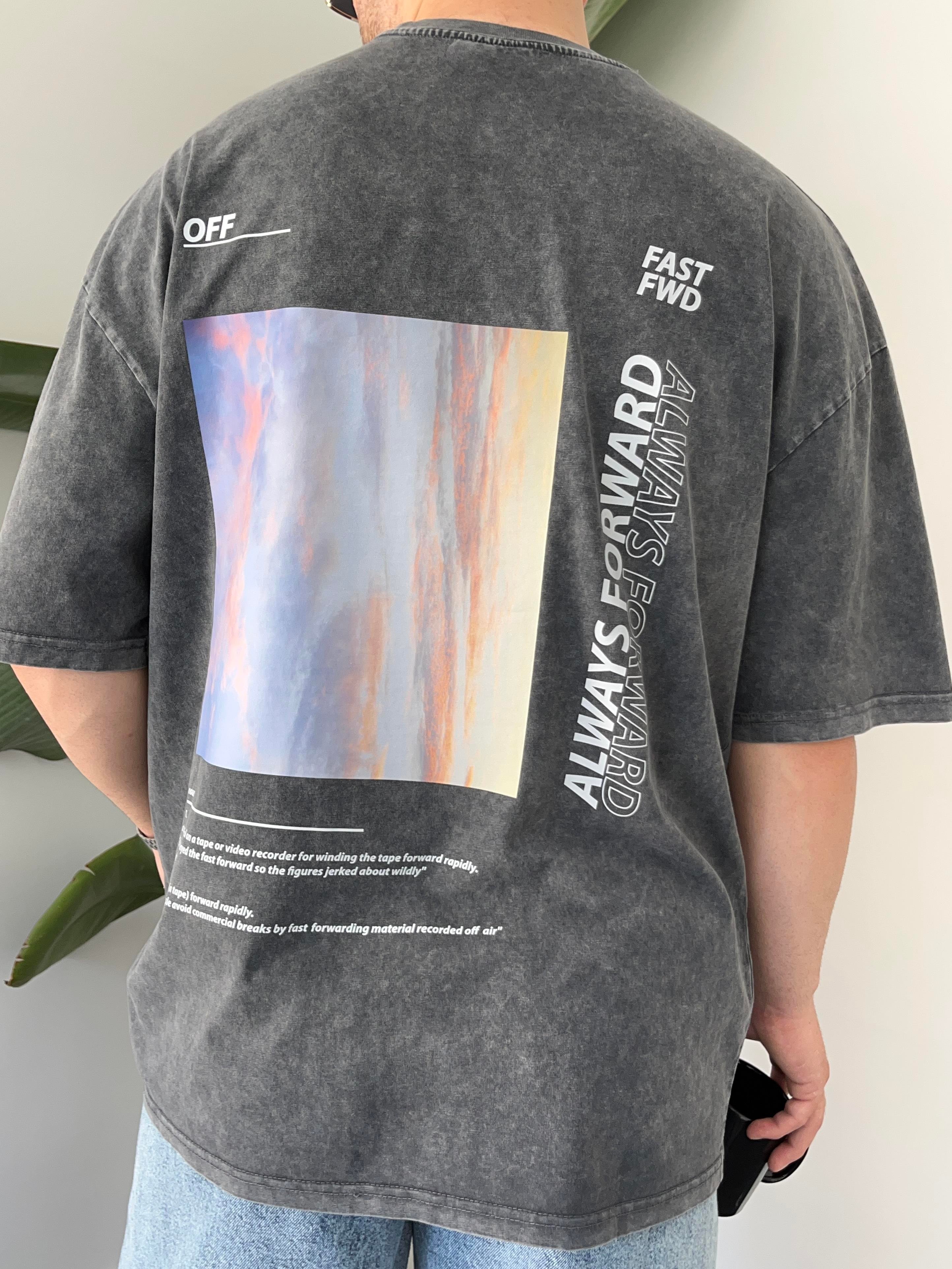 1989 Yıkamalı Oversize T-shirt