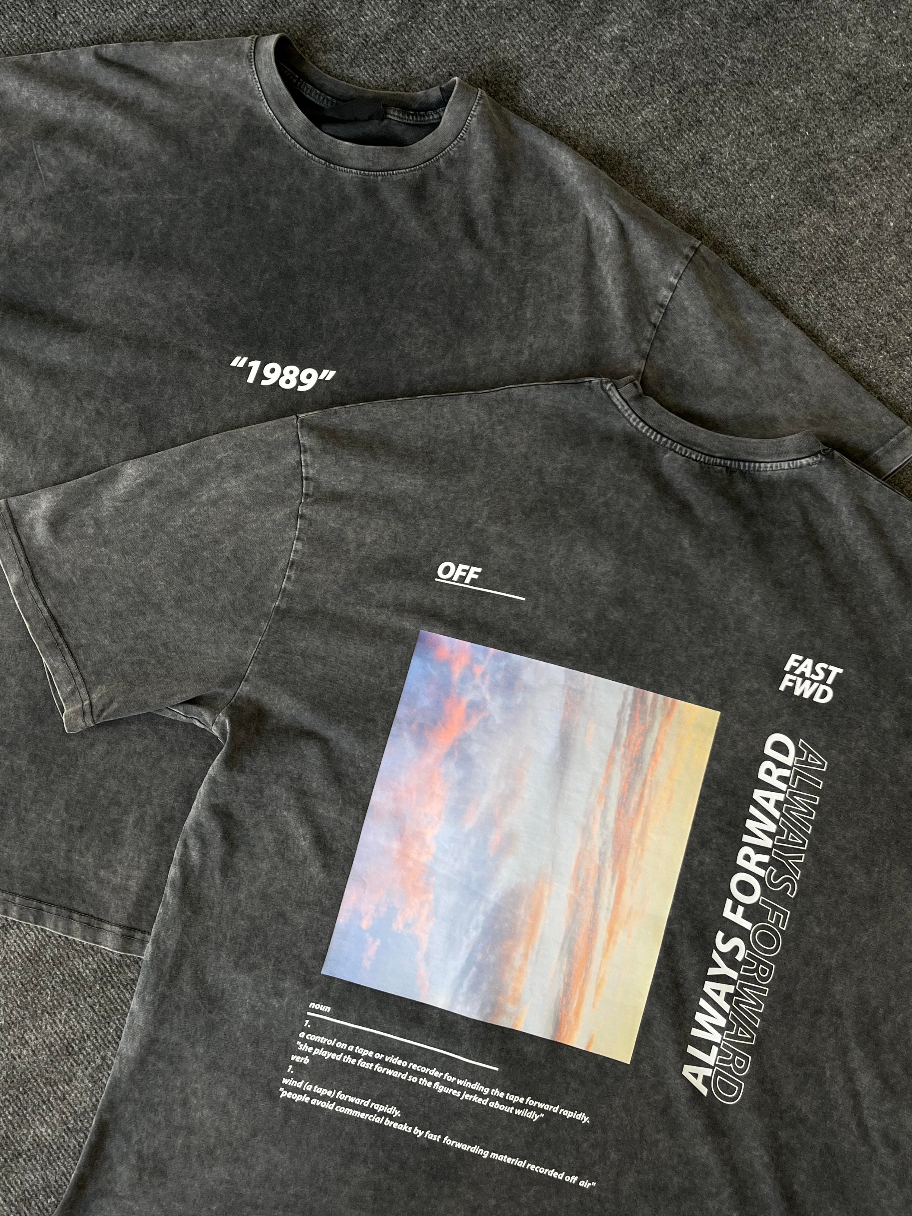 1989 Yıkamalı Oversize T-shirt