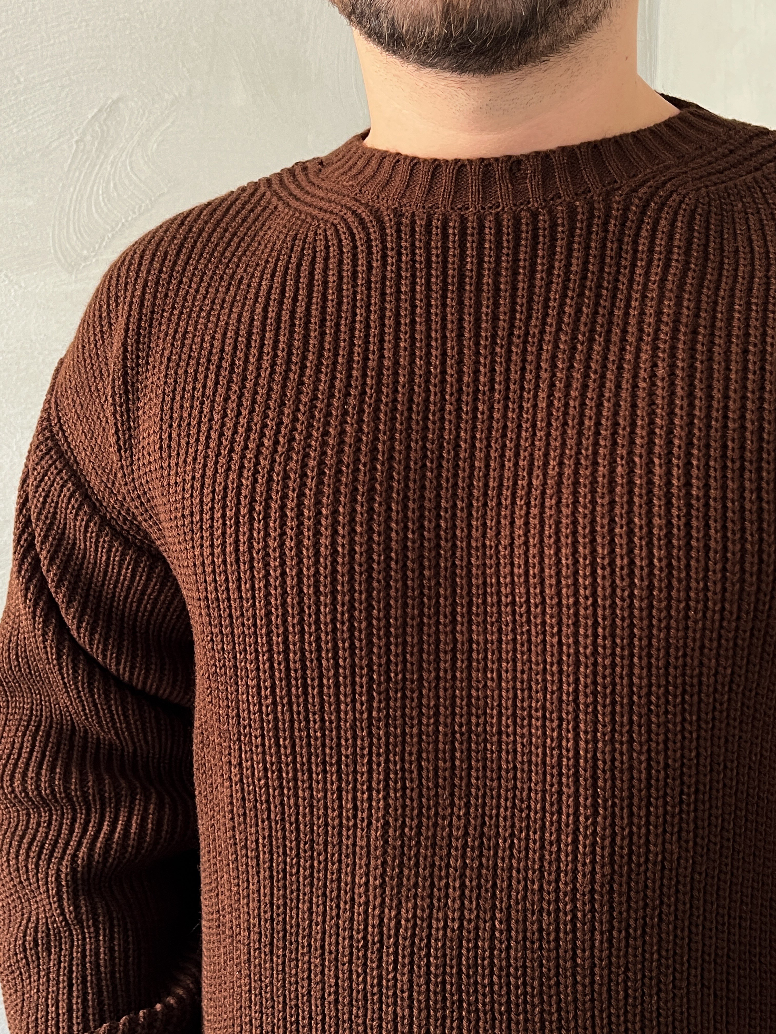 Acı Kahve Basic Örgü Oversize Kazak