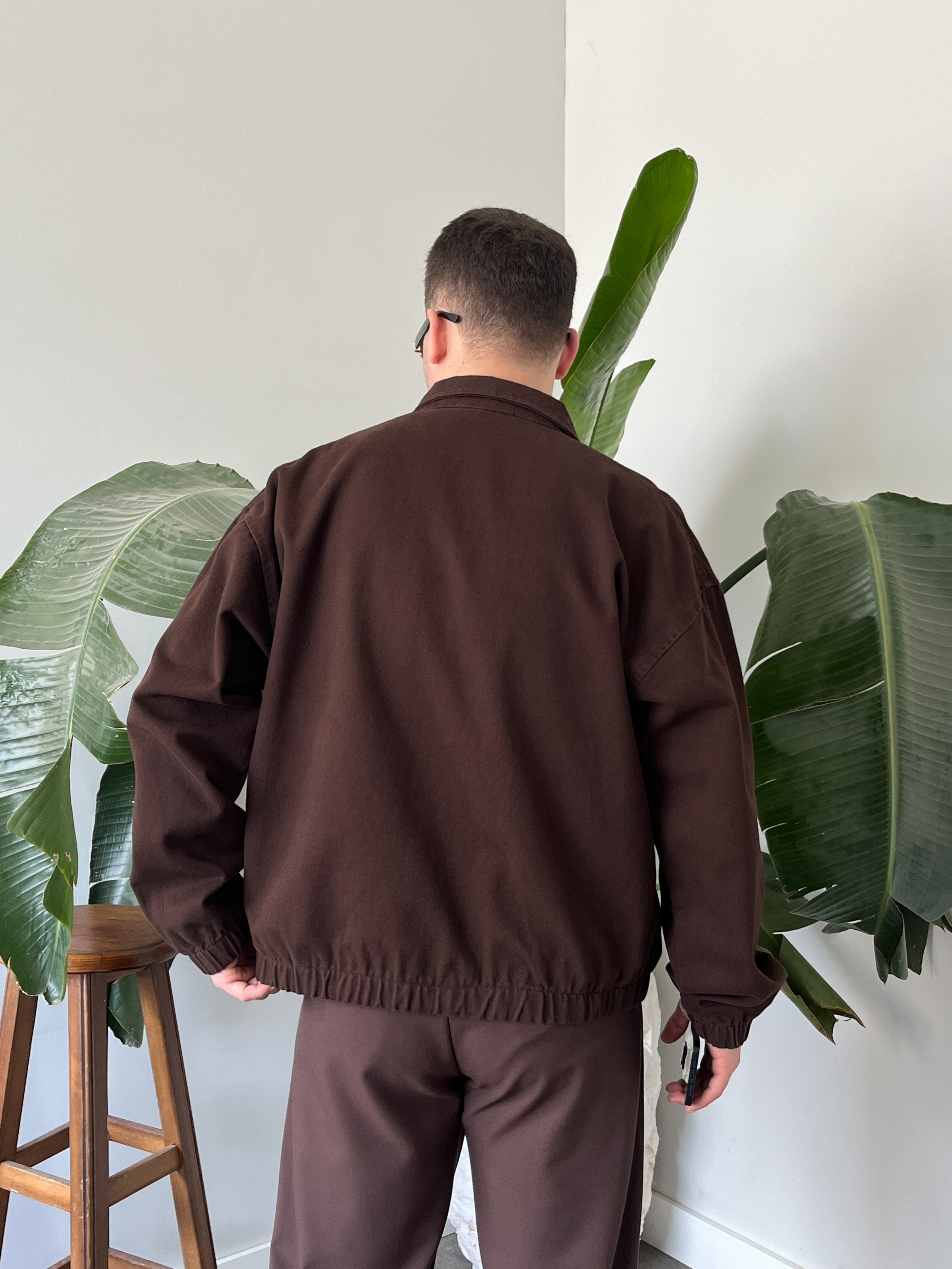 Acı Kahve Mevsimlik Oversize Bomber Ceket