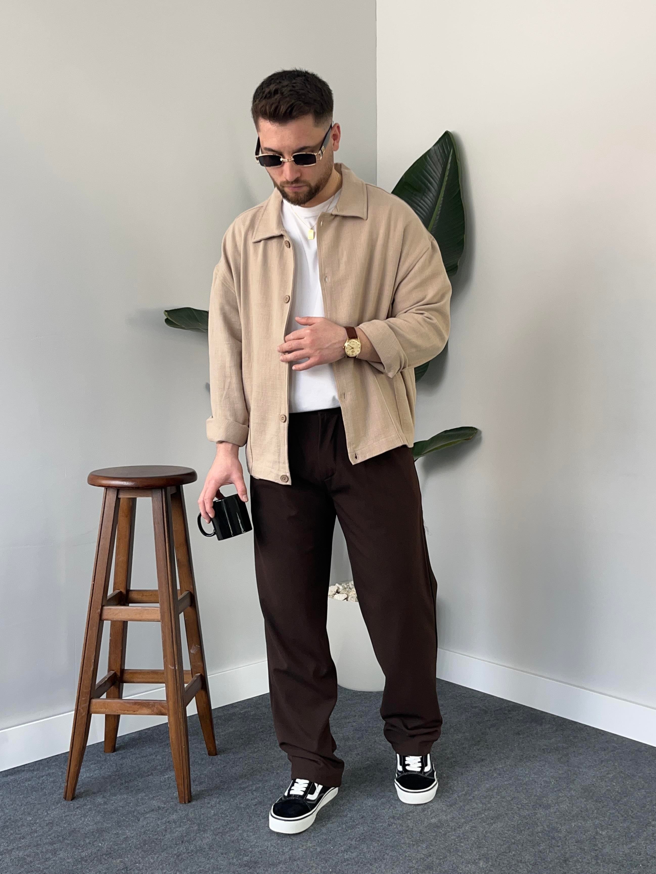 Bej Casual Ceket
