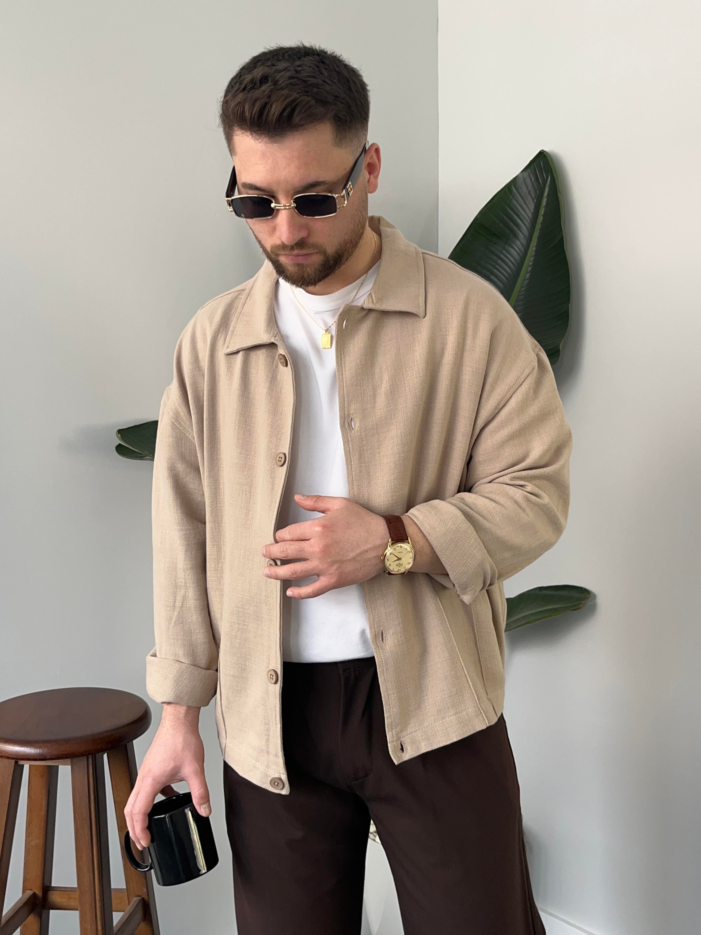 Bej Casual Ceket
