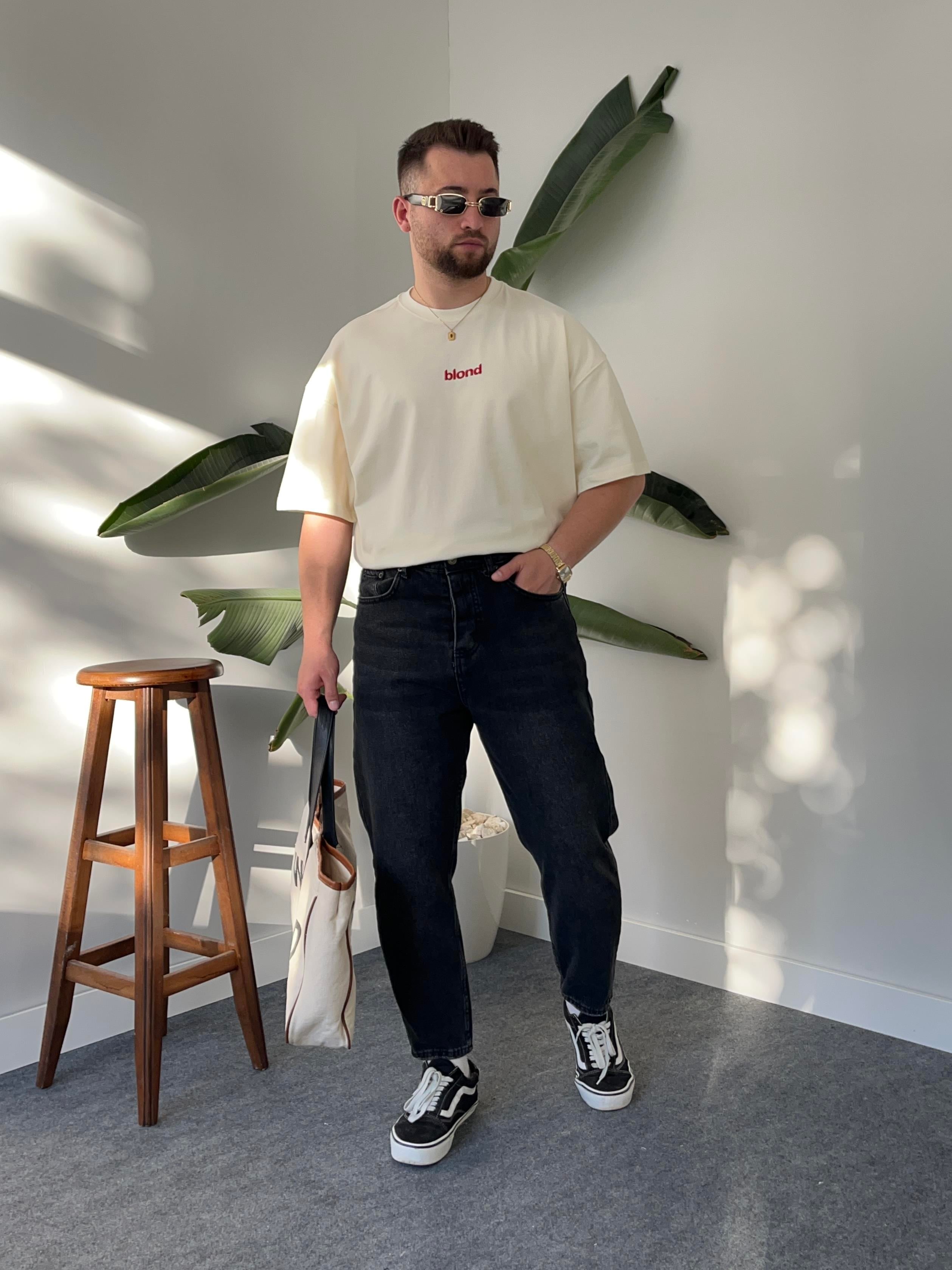Blond Krem Oversize T-shirt