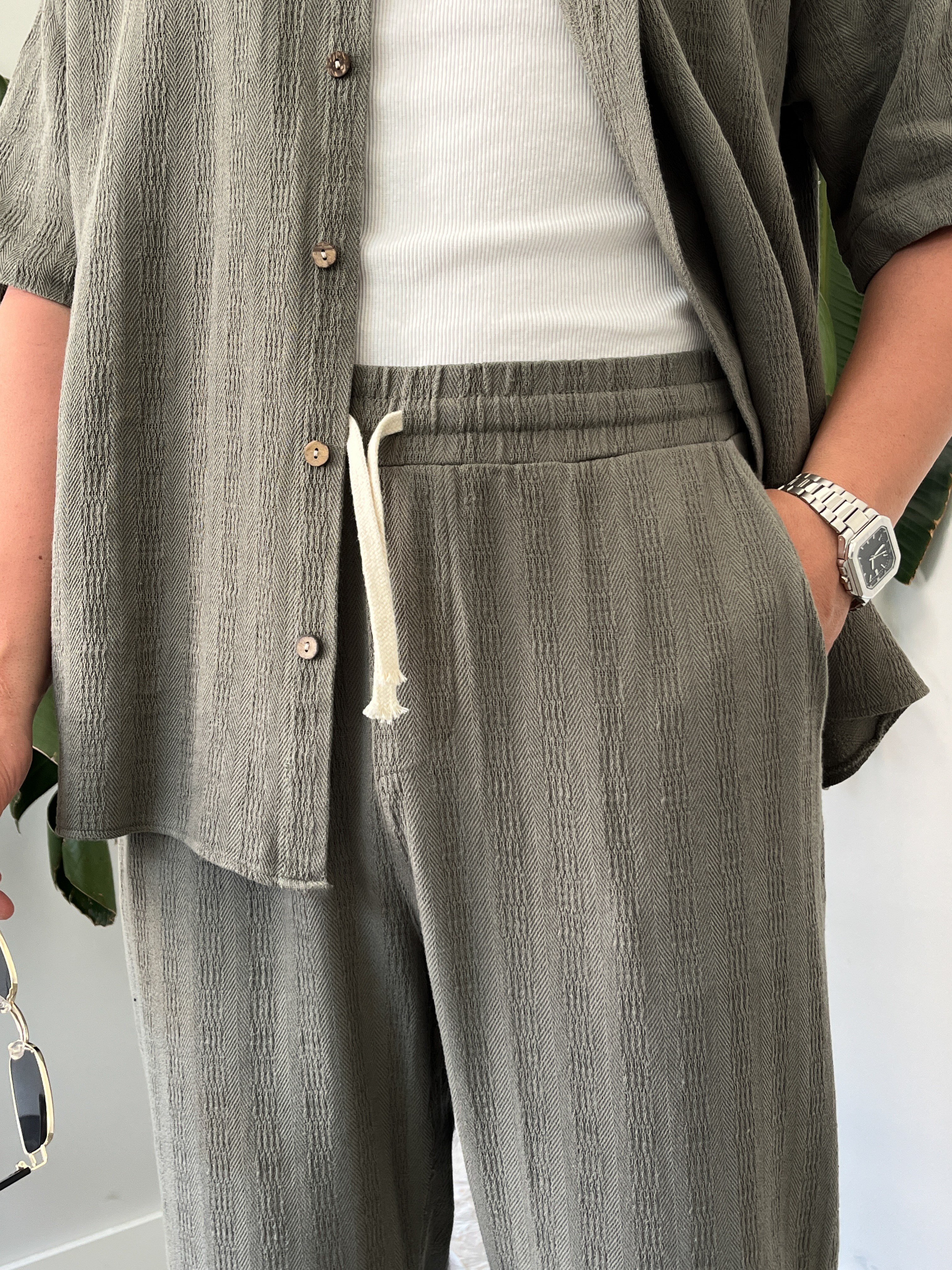 Çağla Alaçatı Casual Desenli Oversize Takım