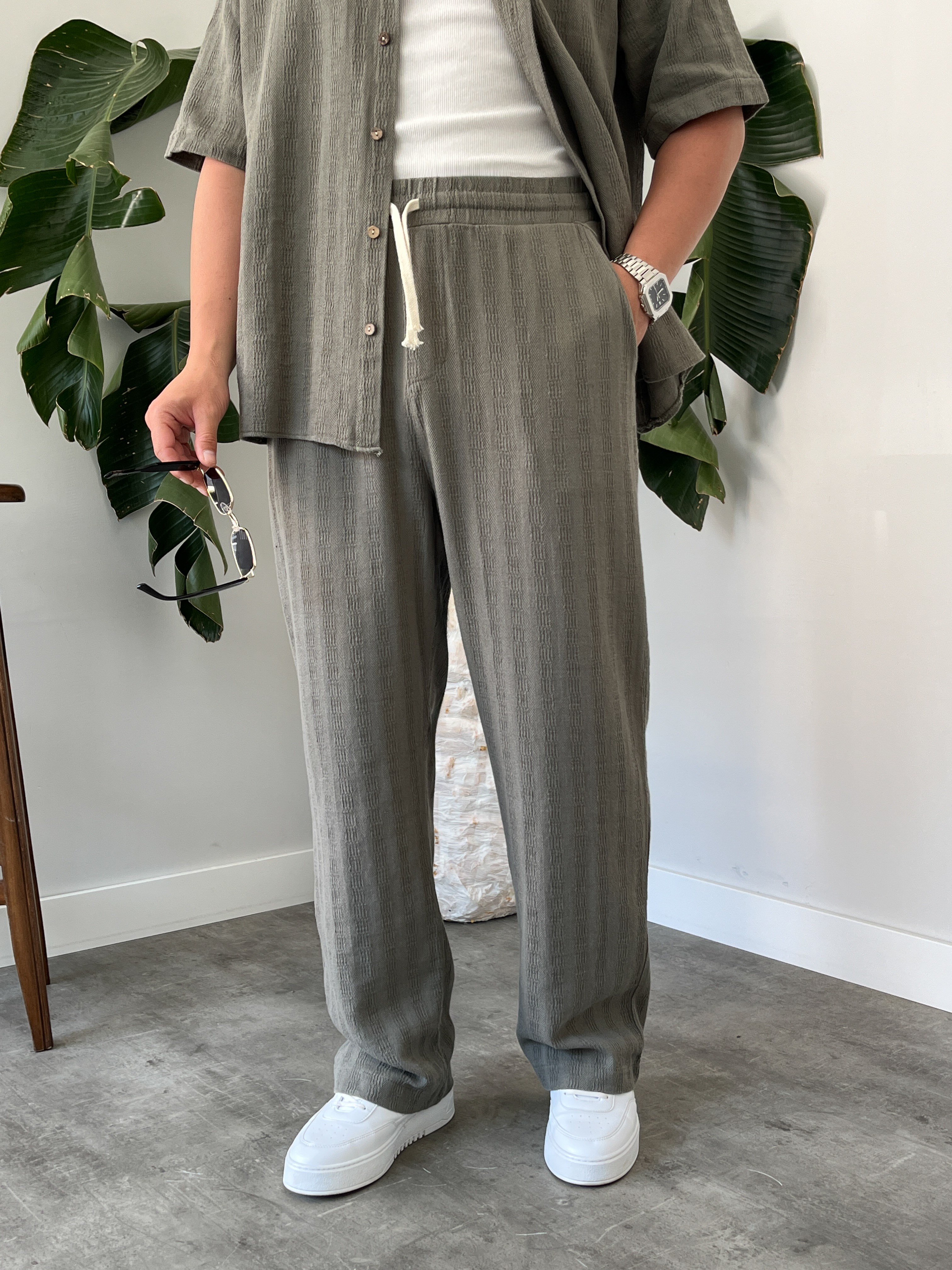 Çağla Alaçatı Casual Desenli Oversize Takım