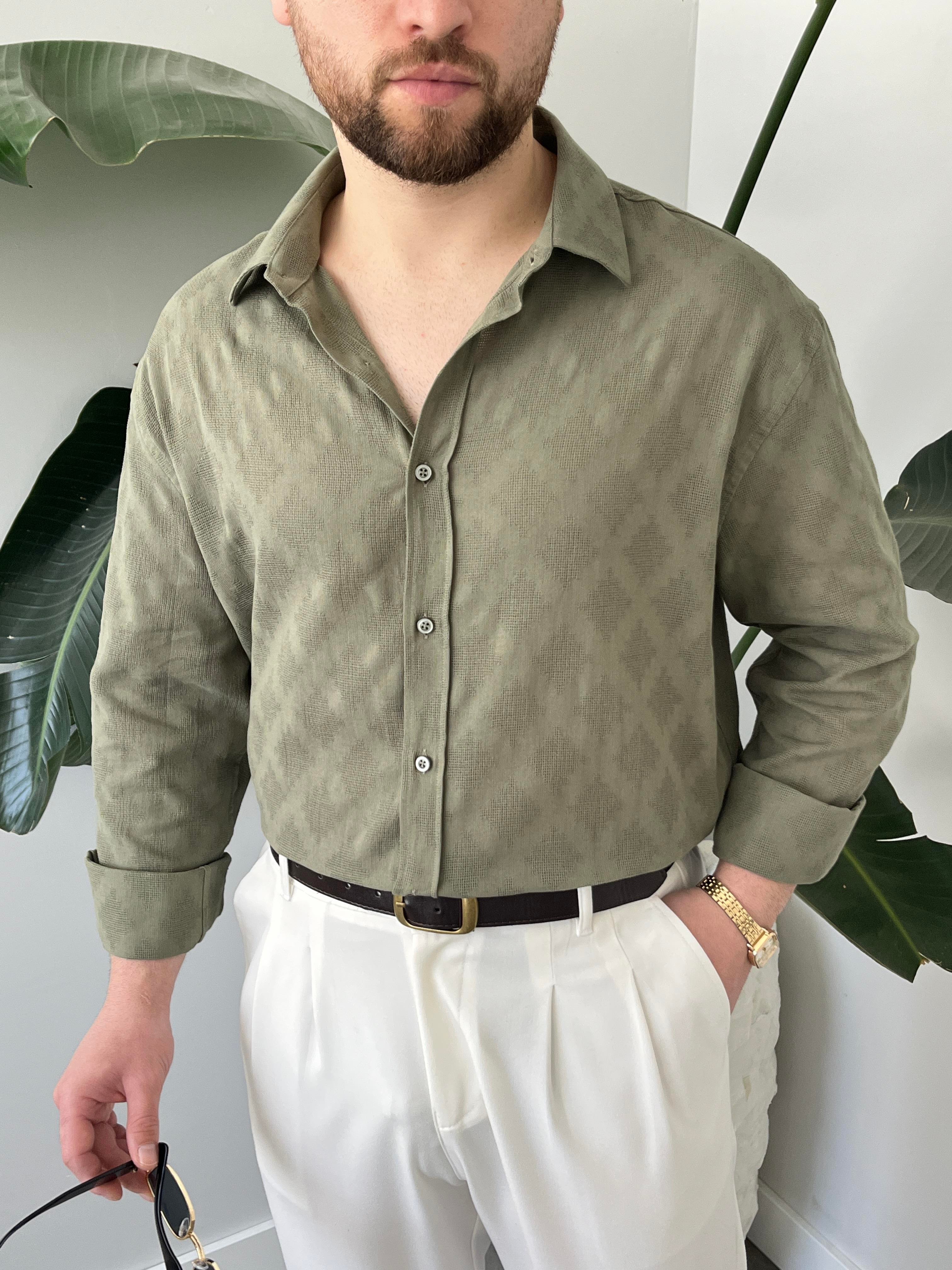 Çağla Casual Desenli Gömlek