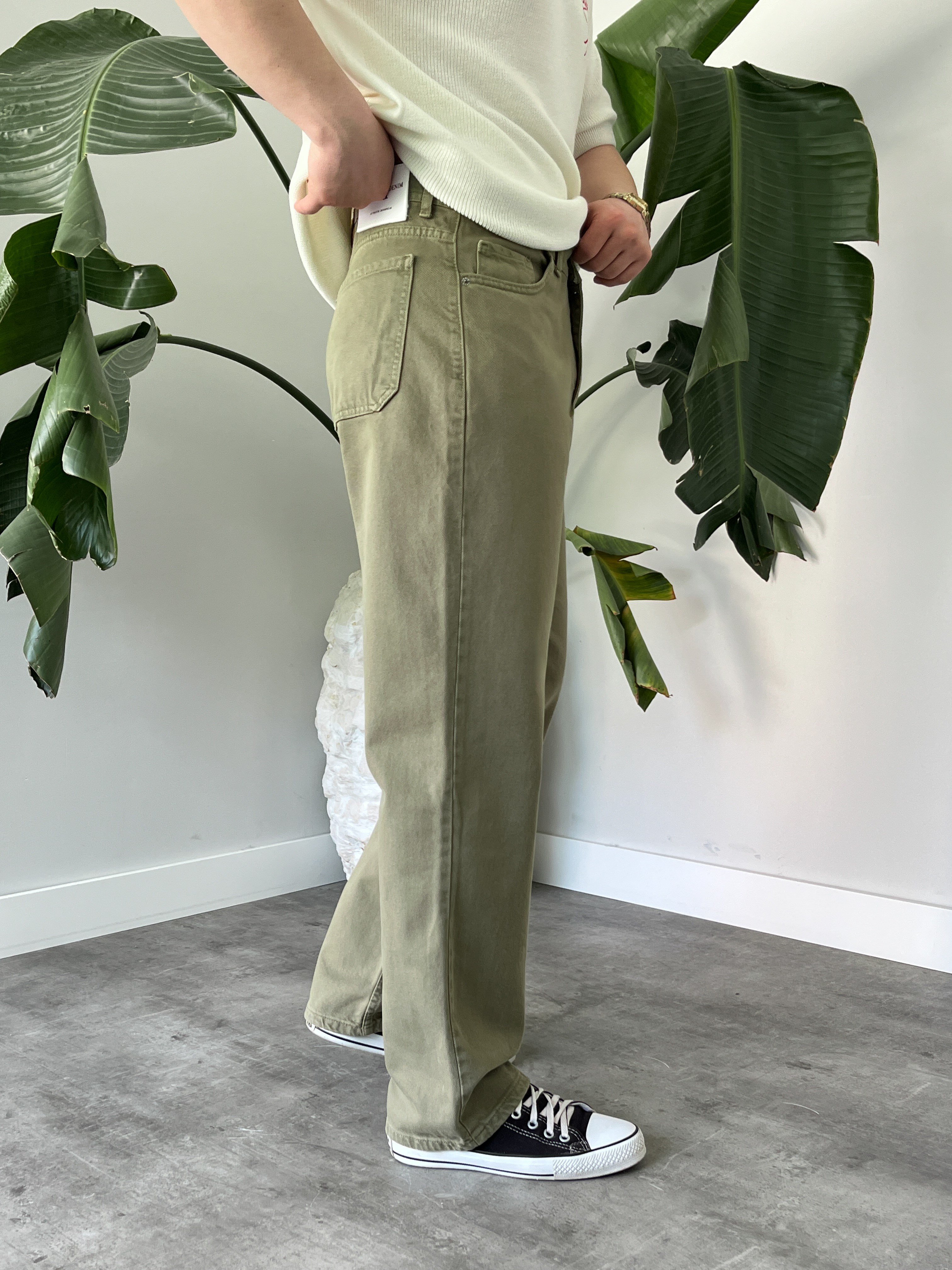 Çağla Kanvas Baggy Jean