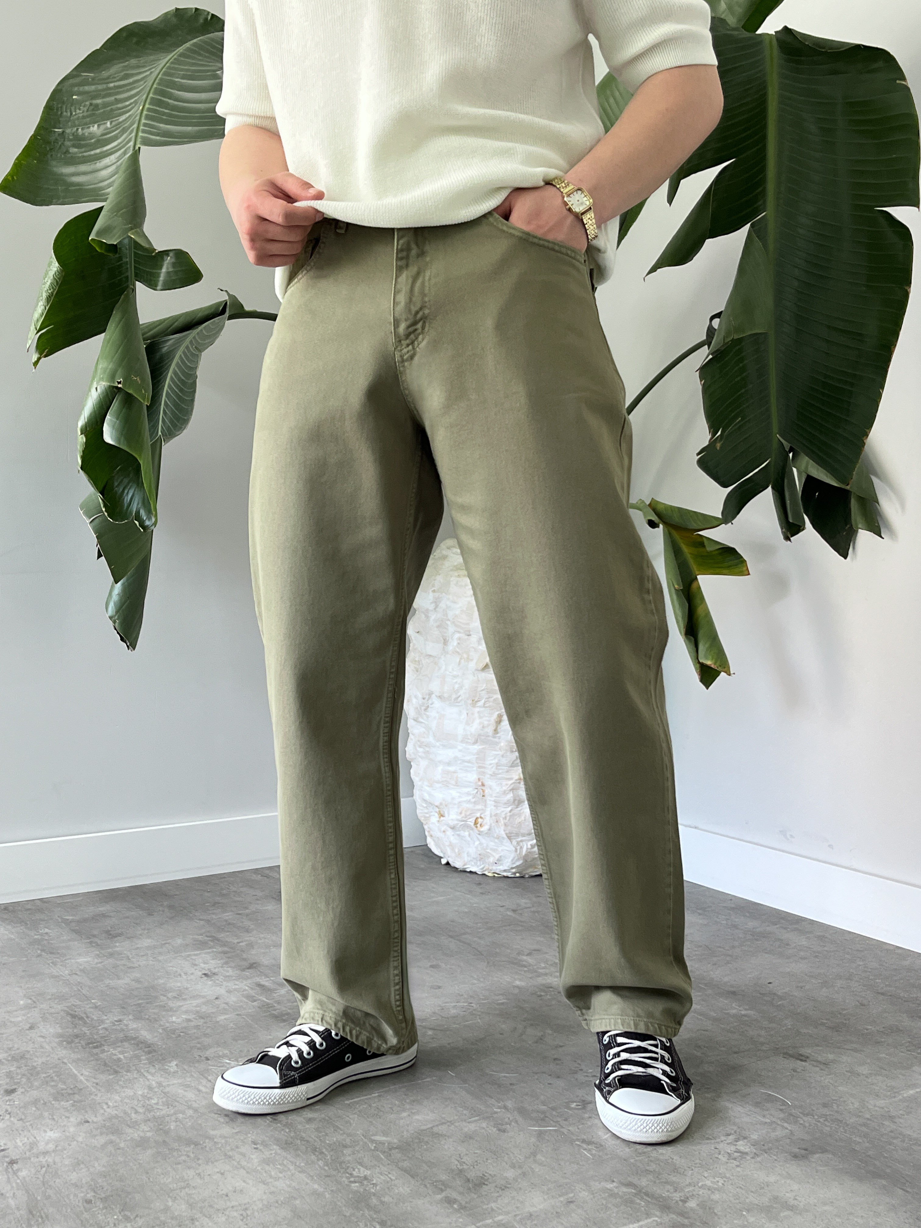 Çağla Kanvas Baggy Jean