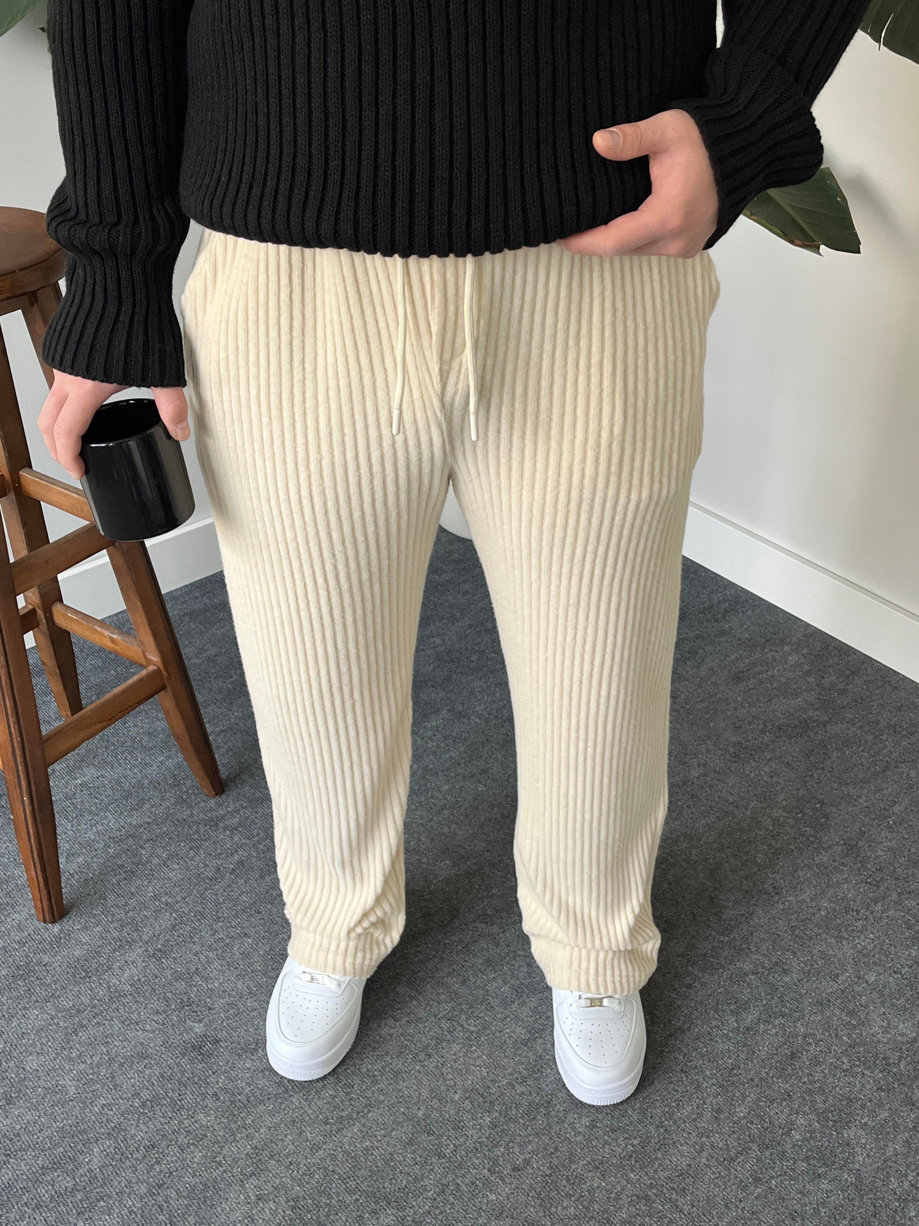 Corda Krem Fitilli Pantolon