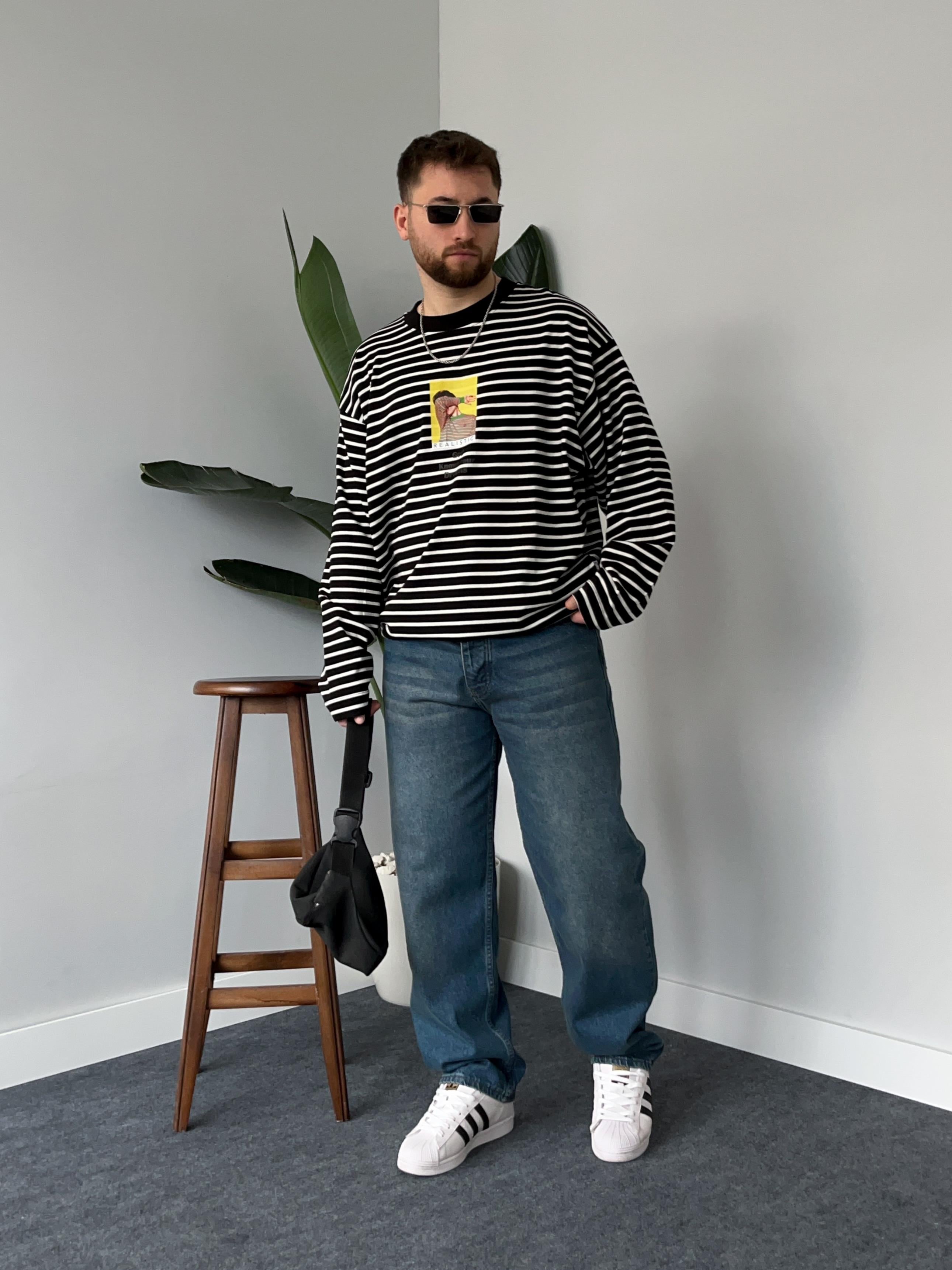 Efektli Yıkamalı Baggy Jean