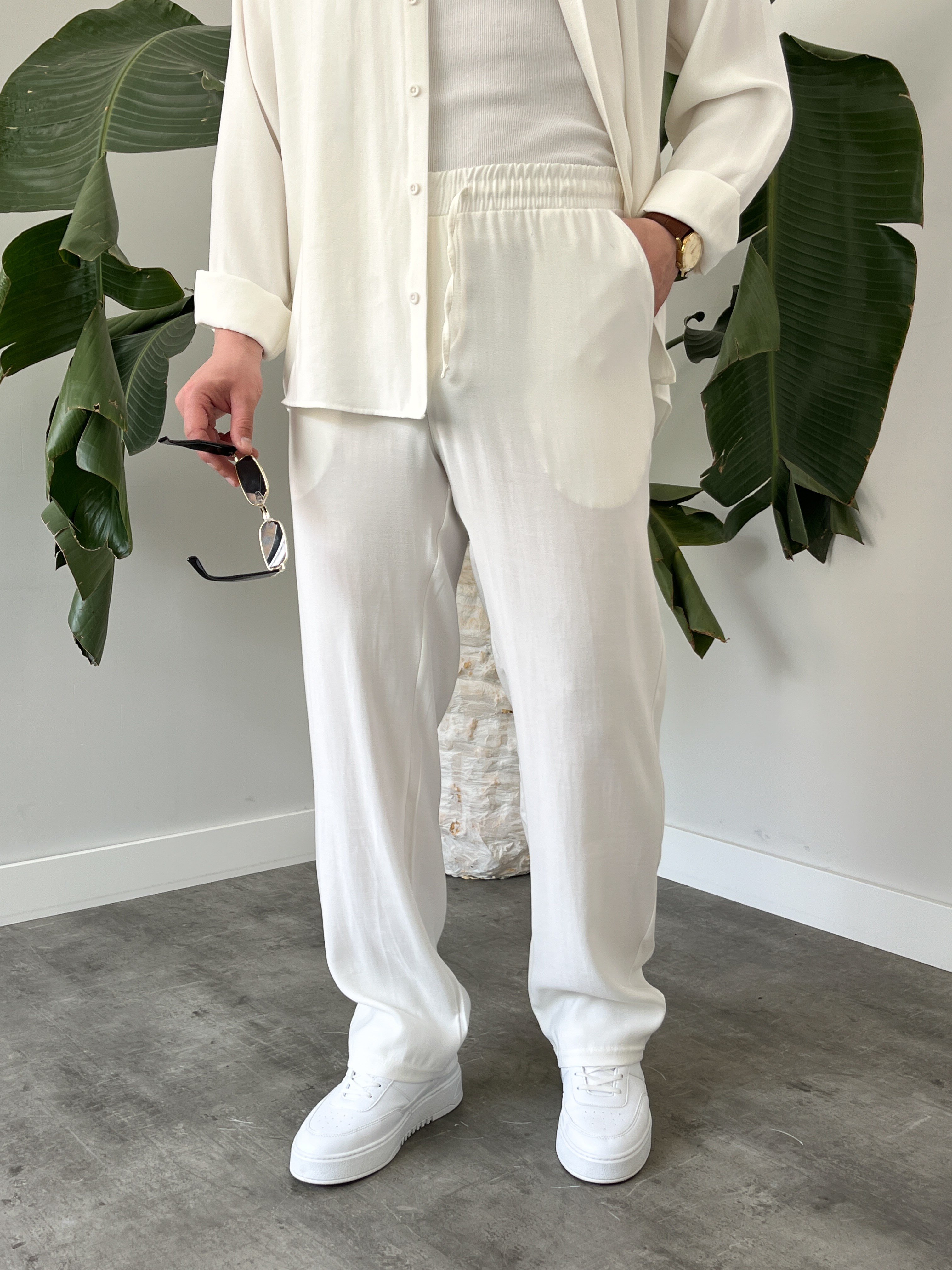 Ekru Premium Modal Oversize Takım