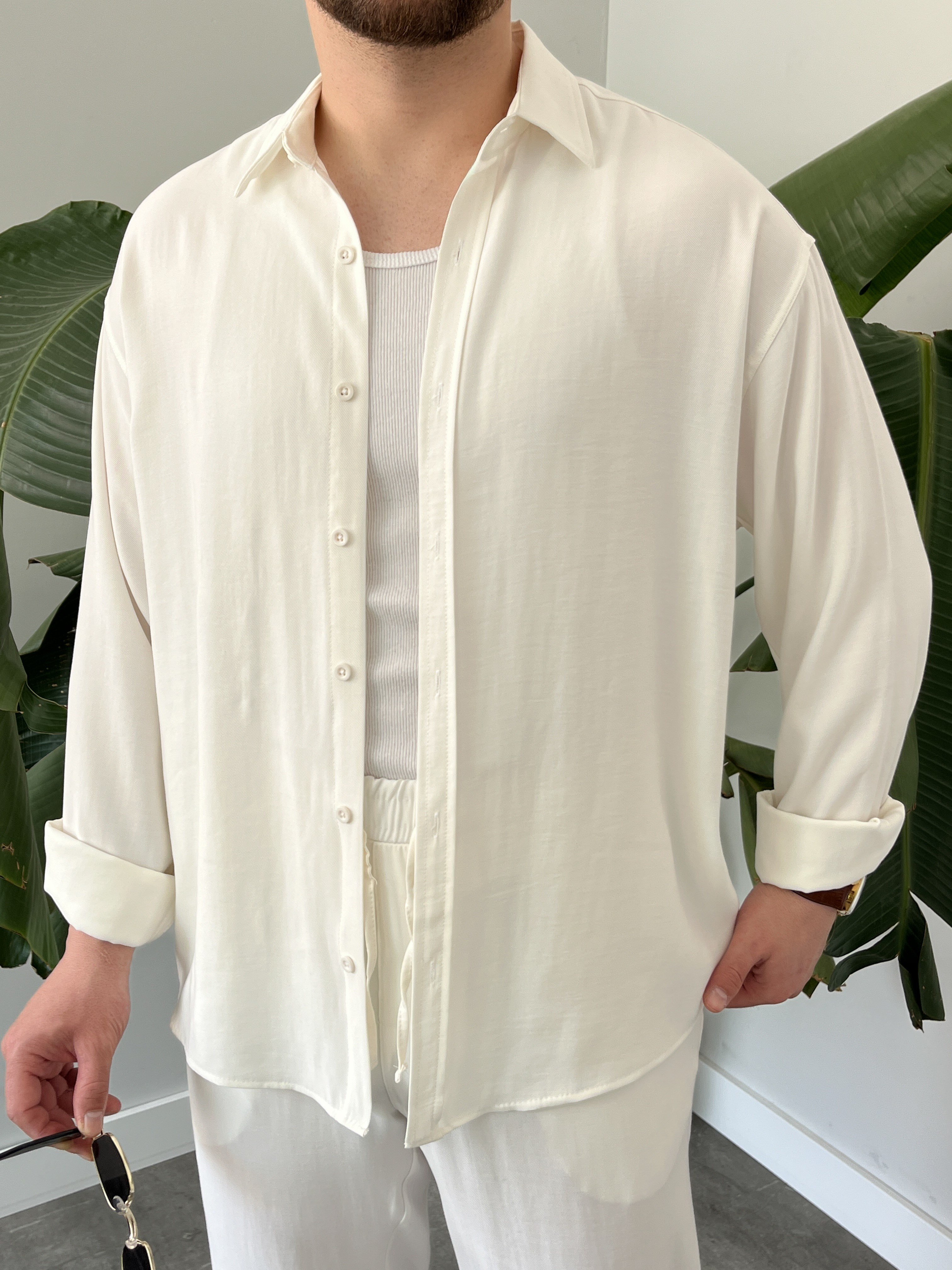 Ekru Premium Modal Oversize Takım