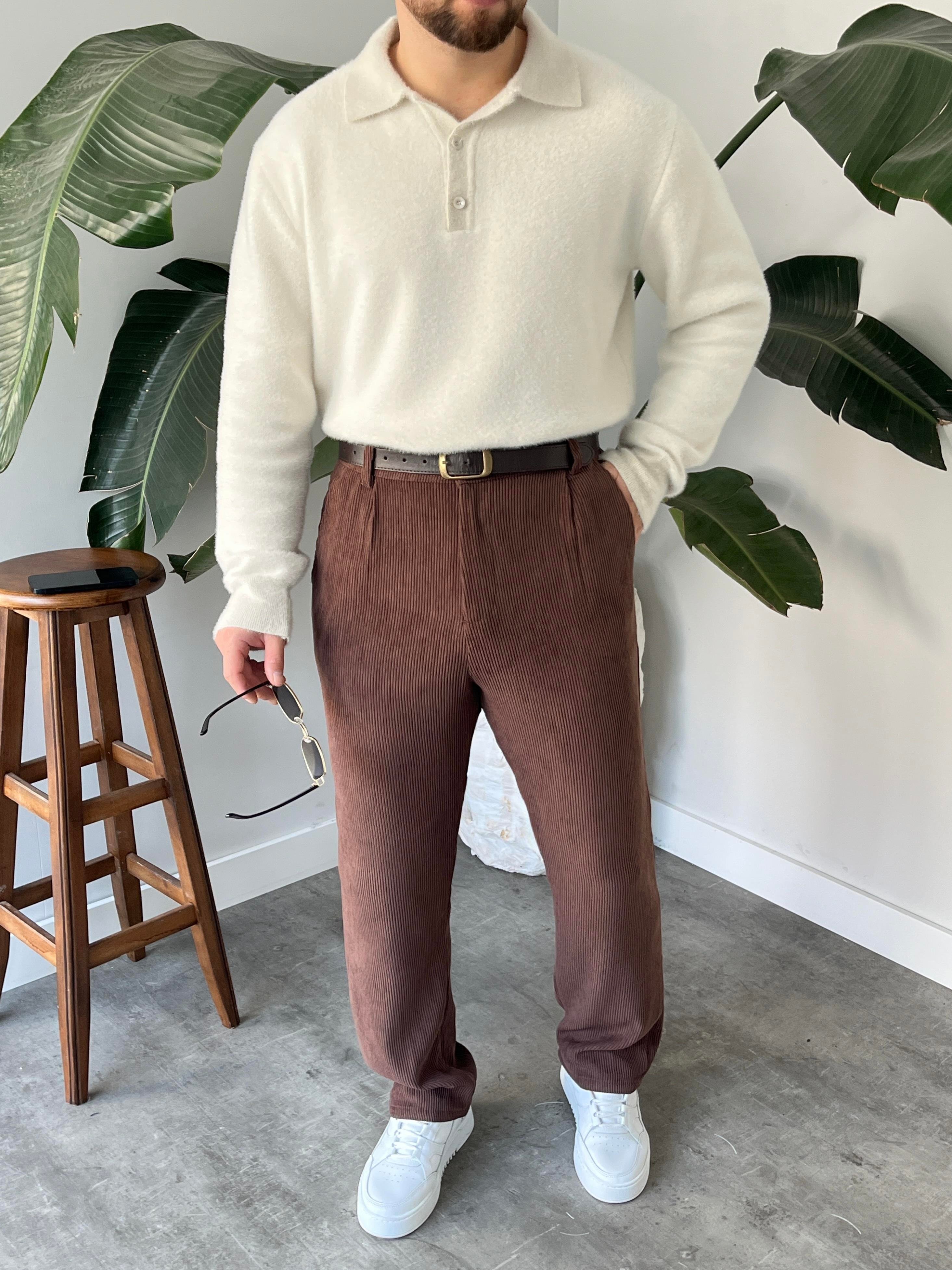 Ekru Soft Touch Polo Yaka Kazak