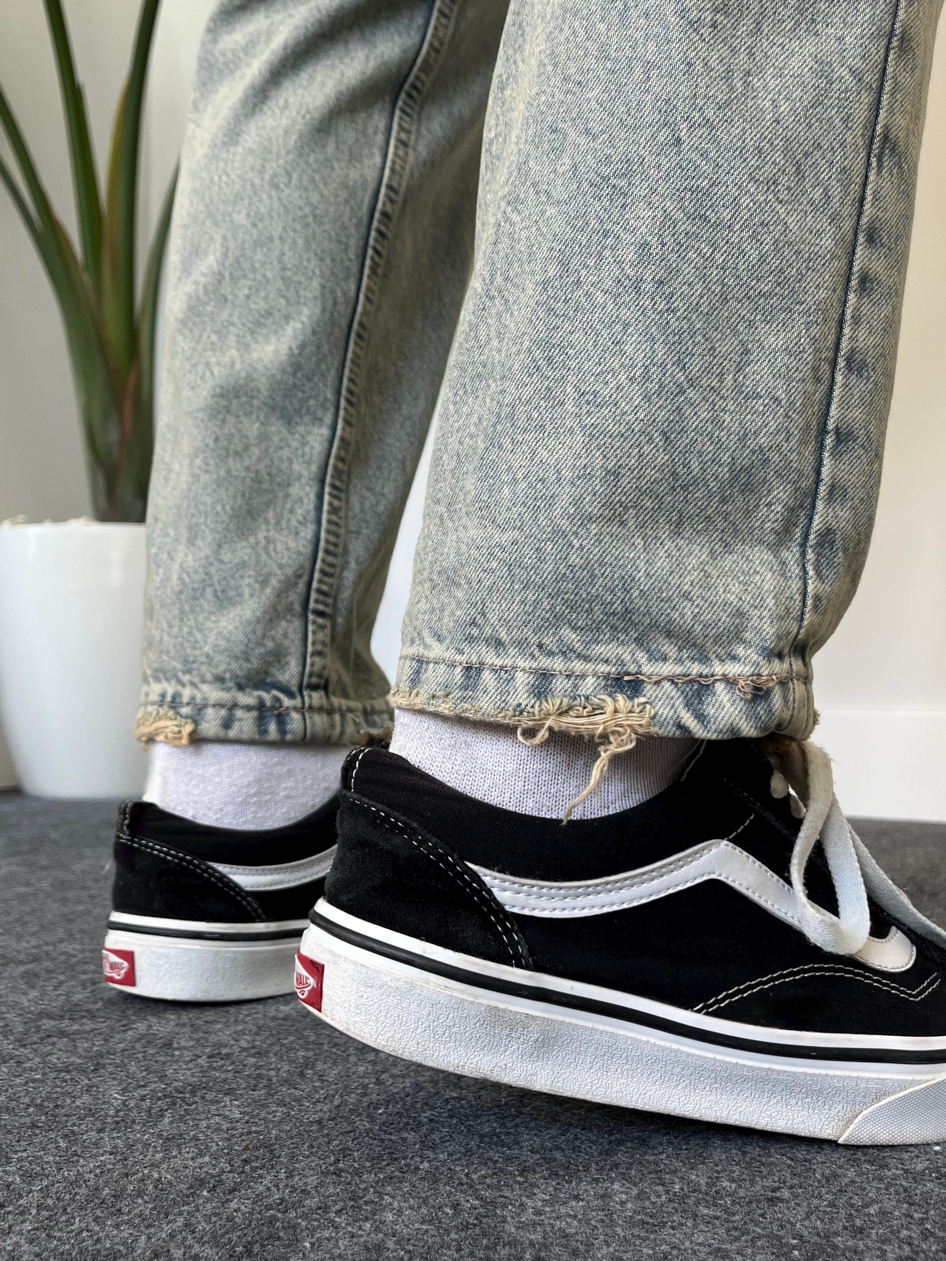 Eskitme Mavi Boyfriend Jean