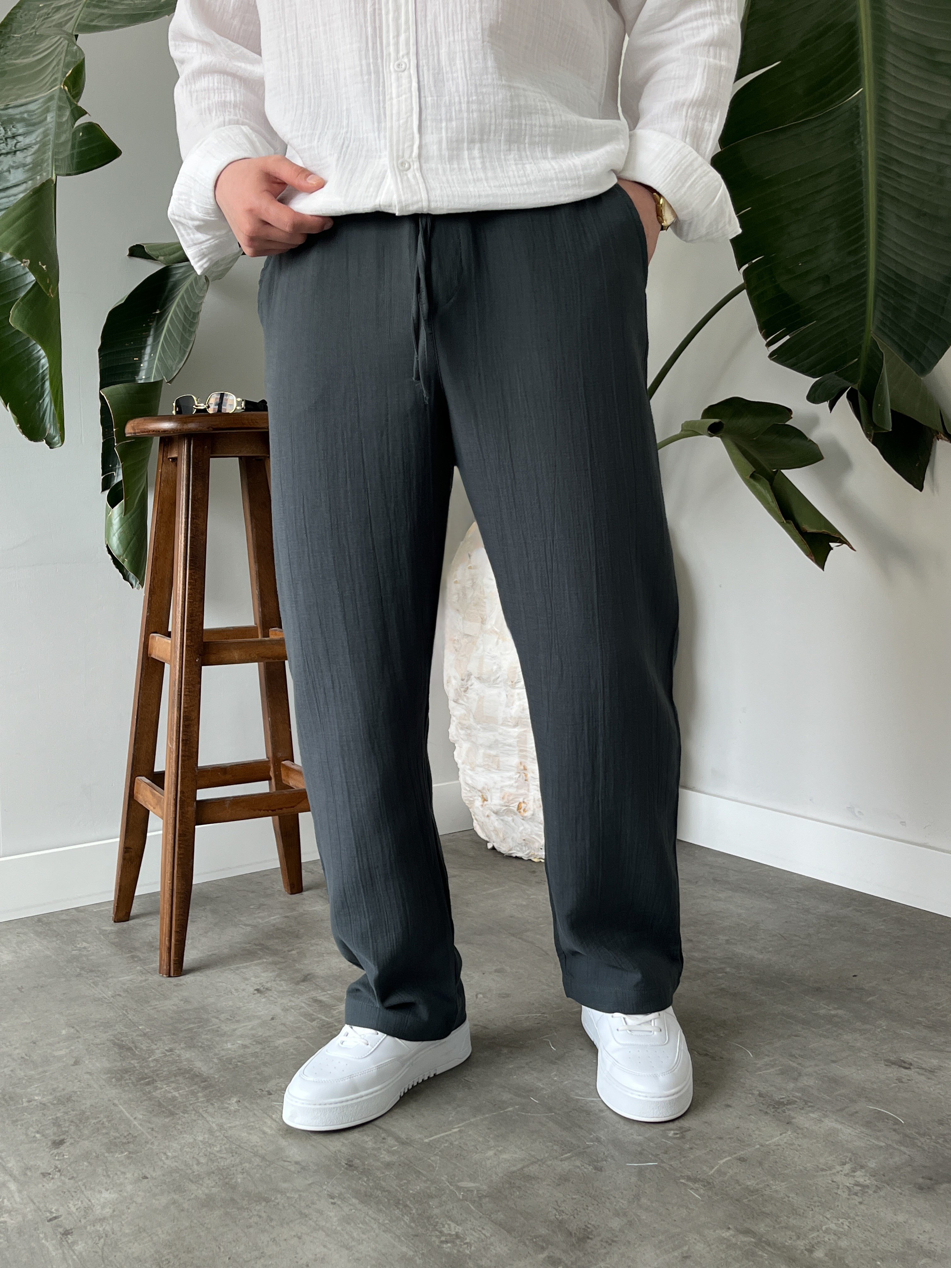 Füme Müslin Baggy Pantolon