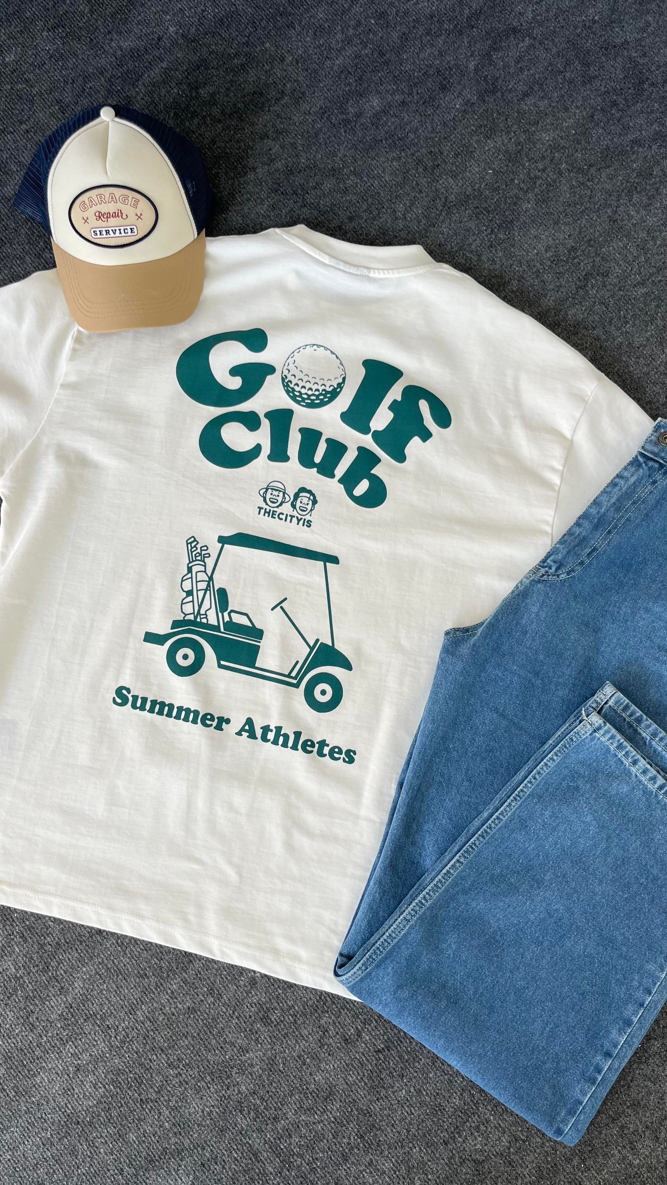 Golf Club Beyaz Oversize T-shirt