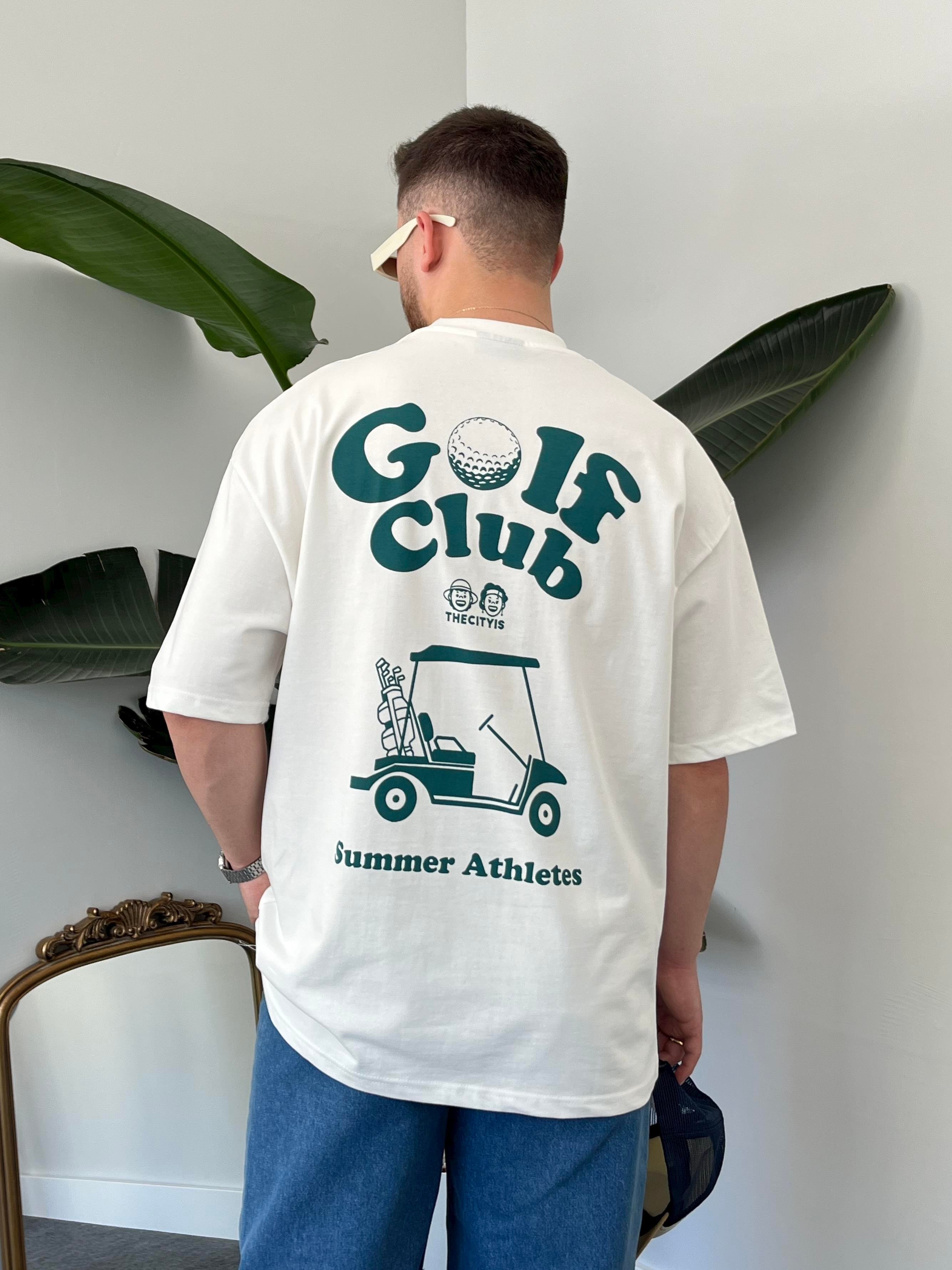 Golf Club Beyaz Oversize T-shirt