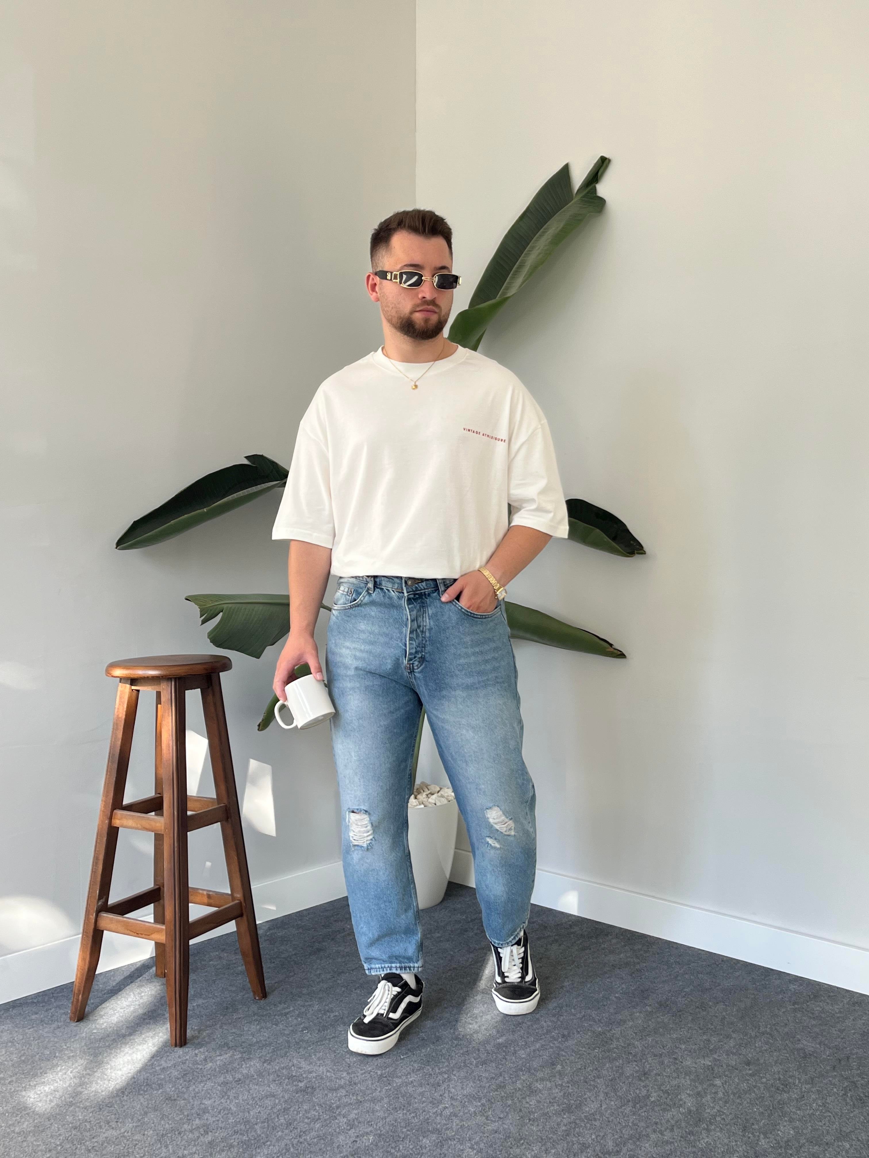 Goodrich Beyaz Oversize T-shirt