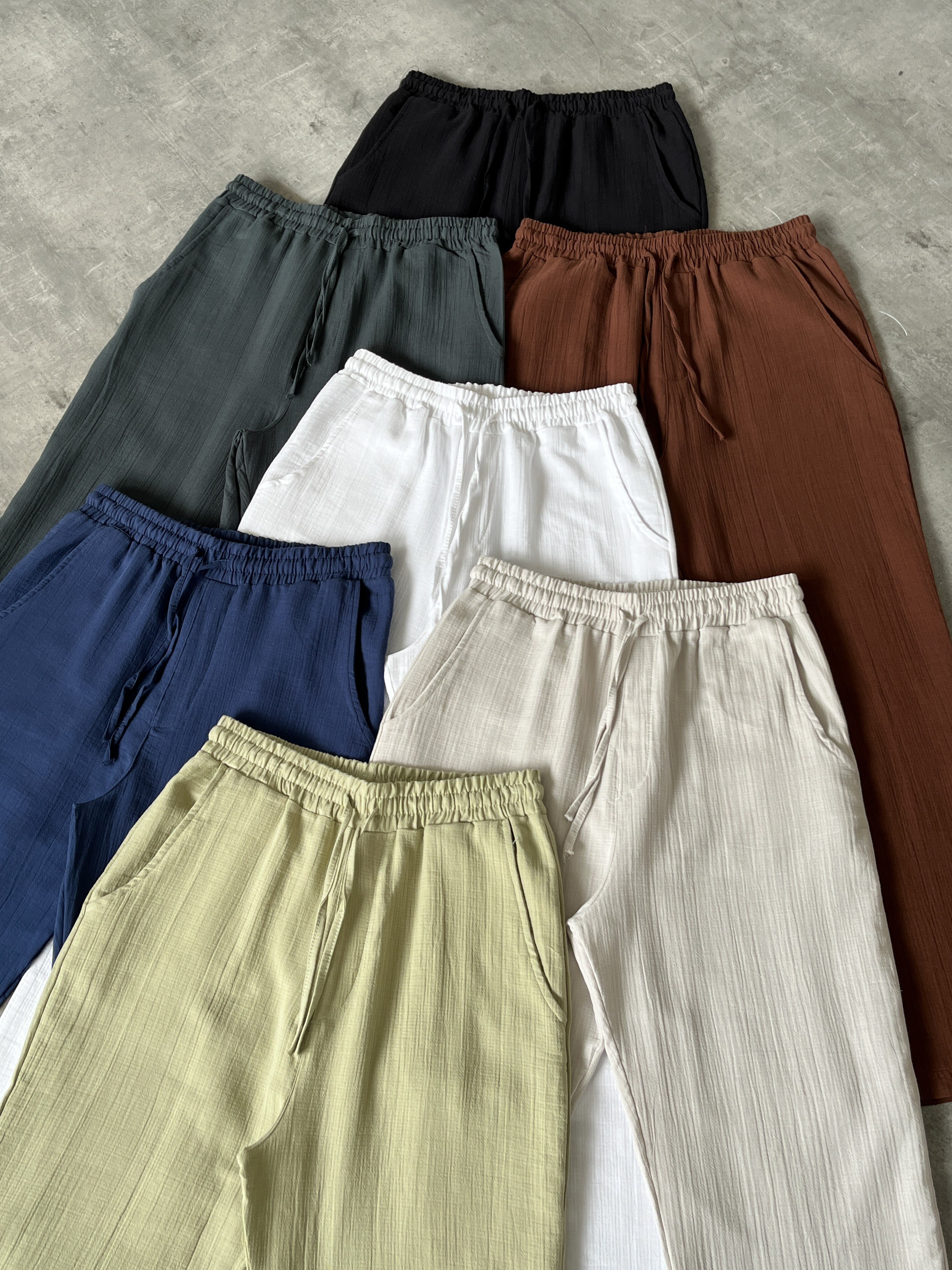 İndigo Müslin Baggy Pantolon